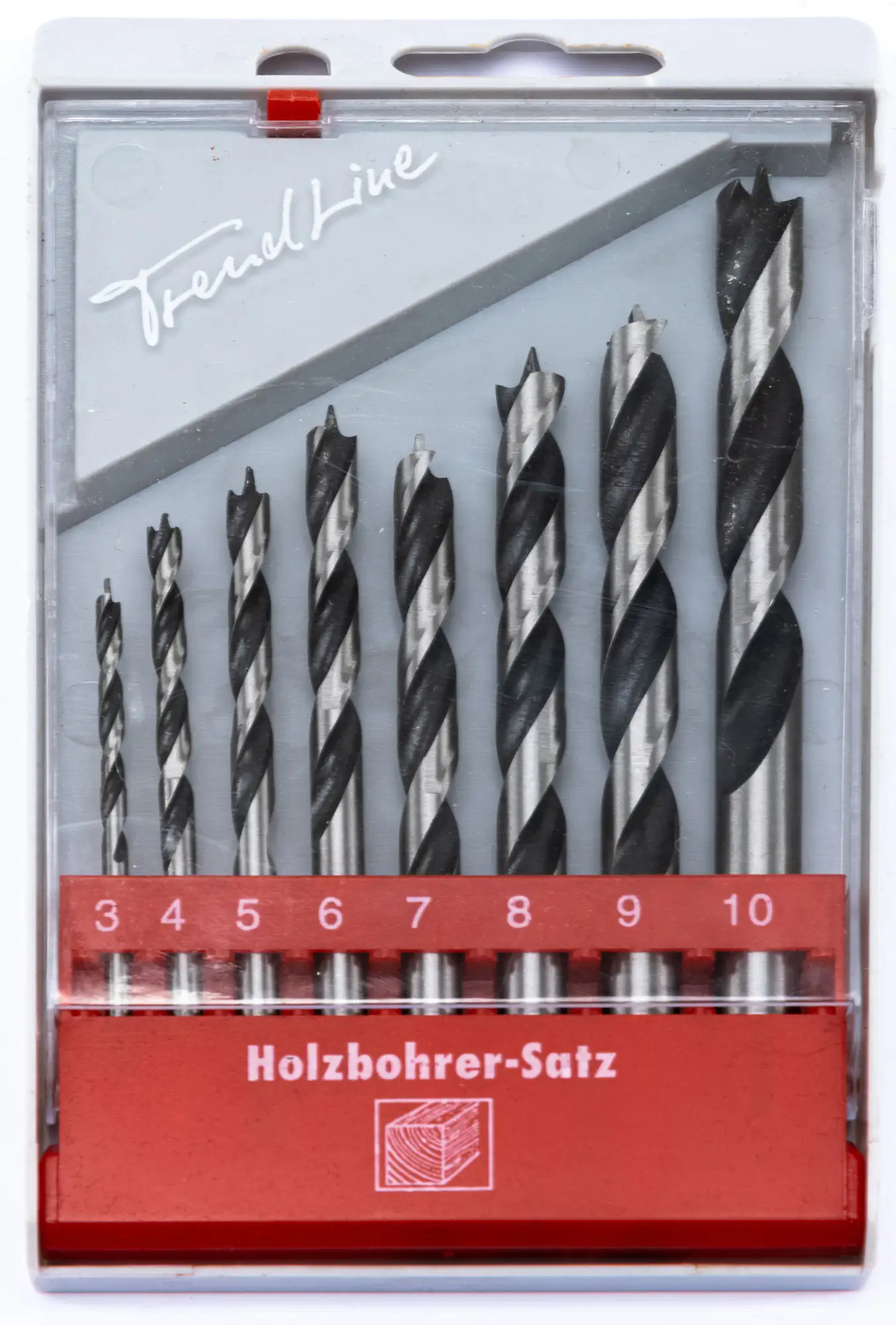 TrendLine Holzbohrer-Satz 8-teilig Rundschaft