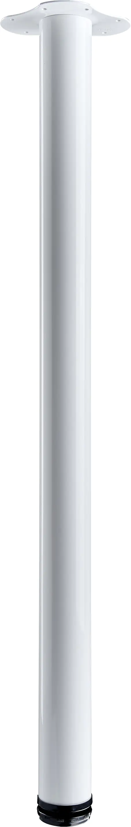 Hettich Tischbein 6,0 x 90 - 93 cm Stahl weiß - 1 Stück