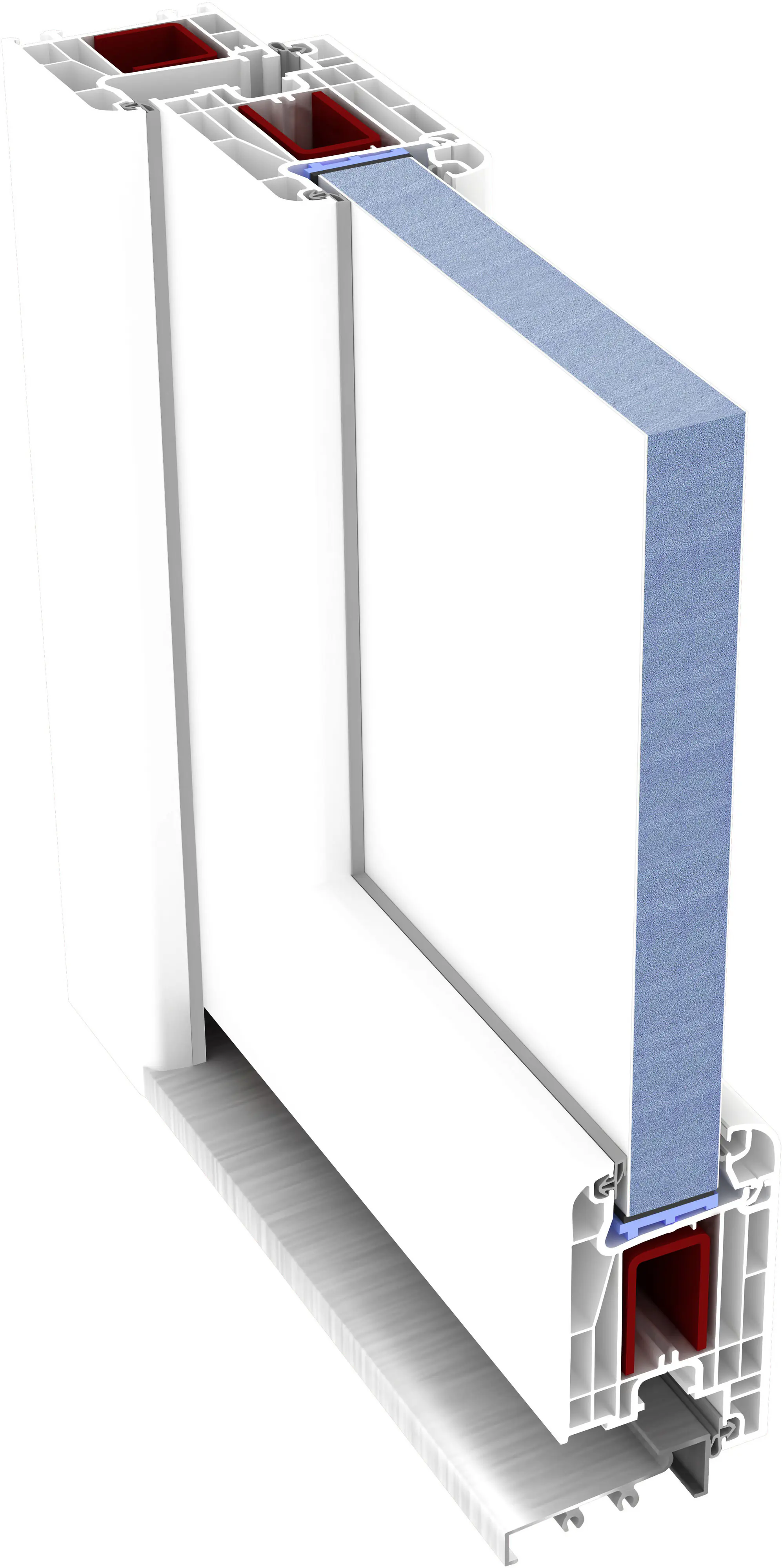 Panto Nebeneingangstür Kunststoff 511 weiß DIN links 88 x 198 cm 