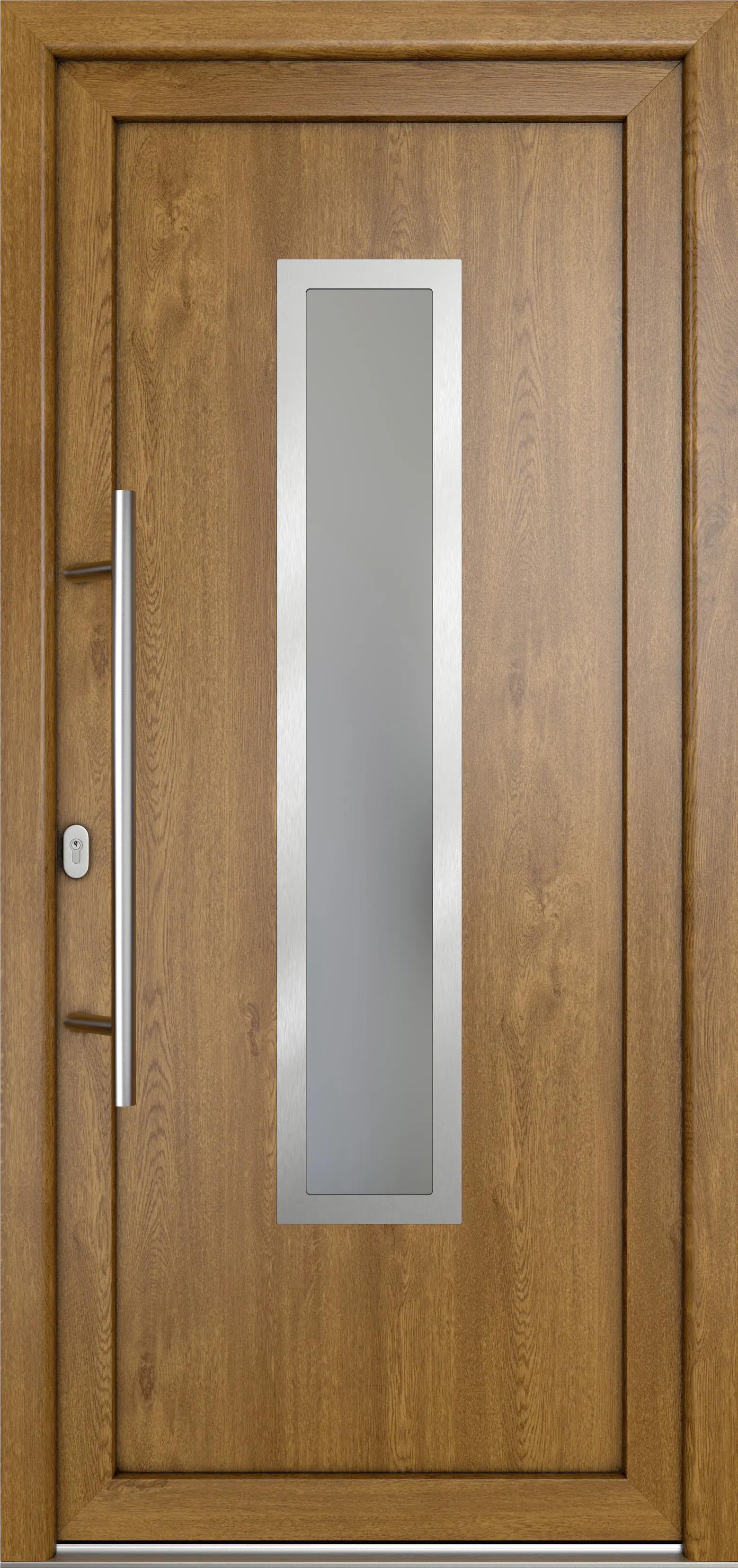 Meeth Haustür Signum Pro PVC Modell 32 88 x 208 cm DIN Links weiß/golden oak