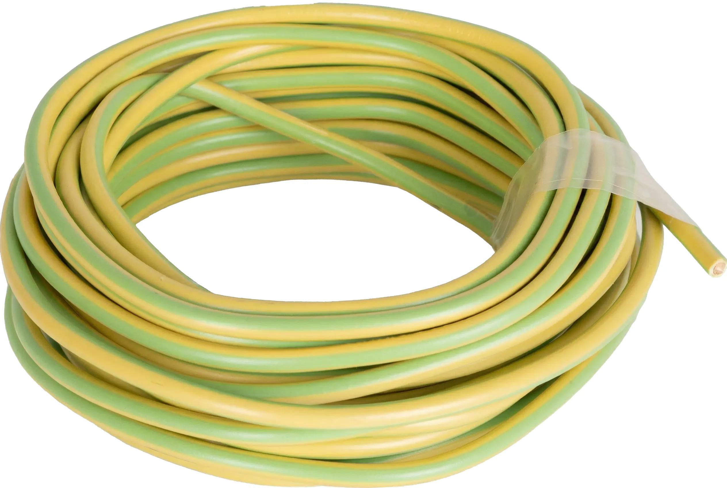 PVC-Aderleitung H07V-U 10 - 10 Meter, grün/gelb
