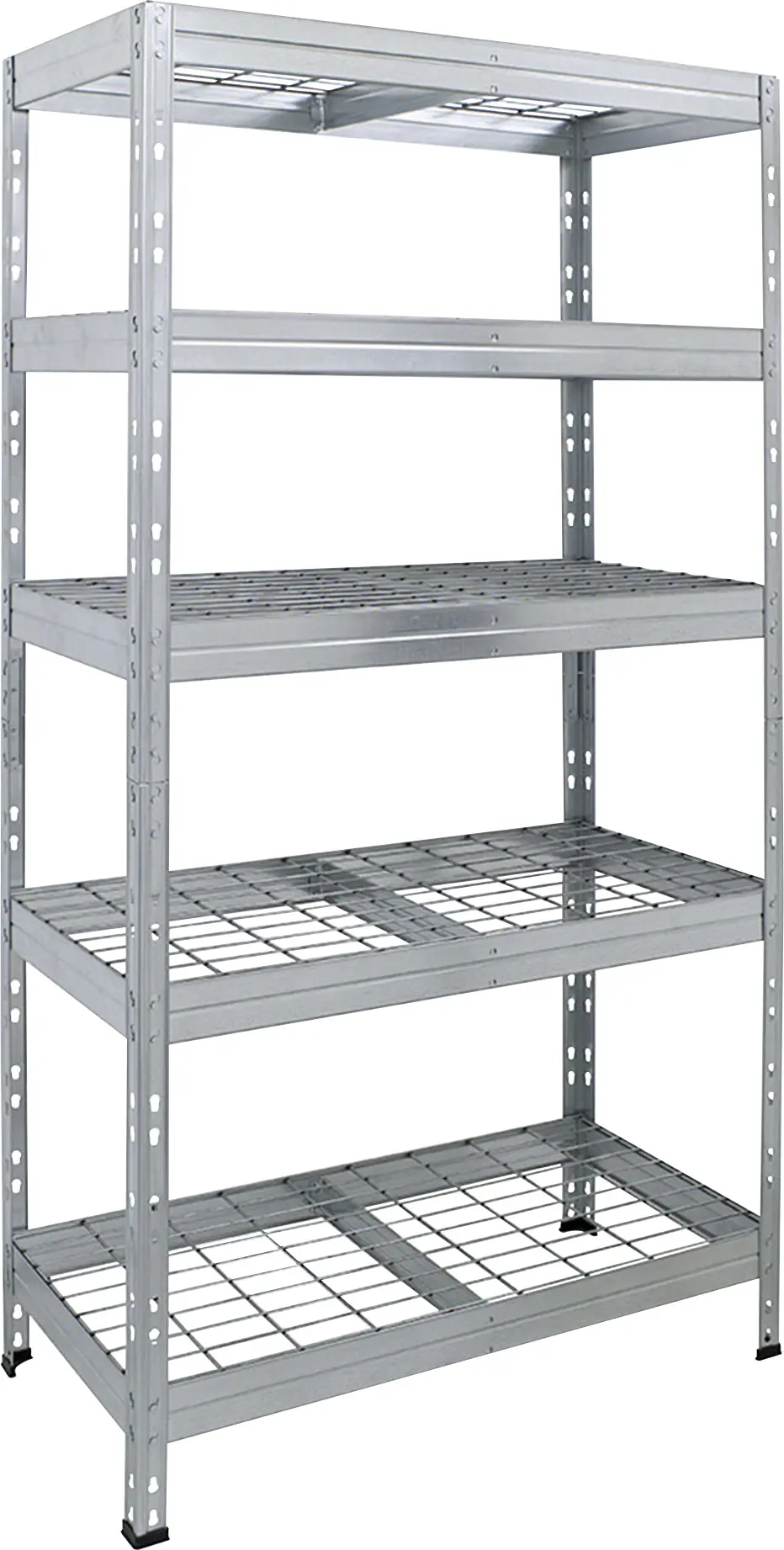 Ar Shelving Schwerlastregal Rivet Wire verzinkt 180 x 90 cm 5 Stahlgitterböden 1000 kg