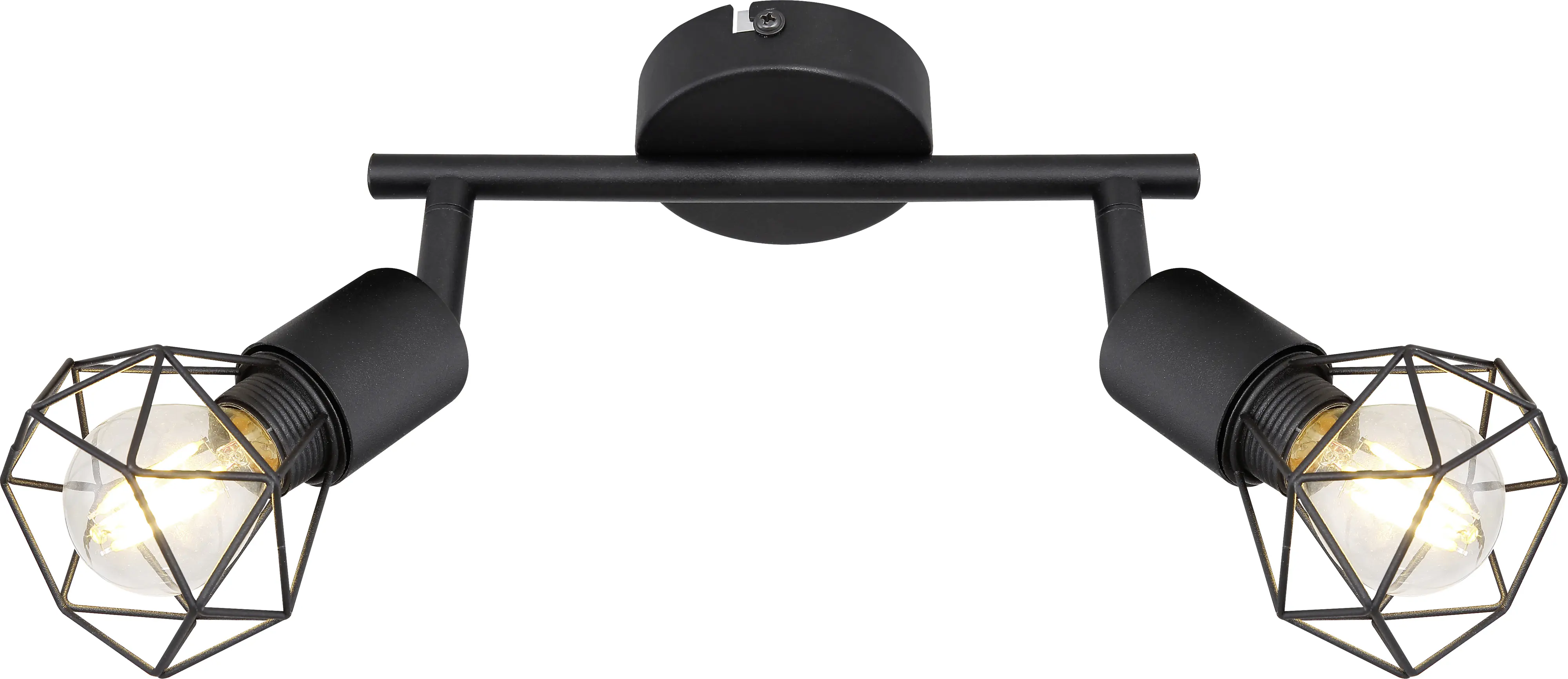 Globo 2er Spot Xara l schwarz 22 x 8 cm E14, max.40 W