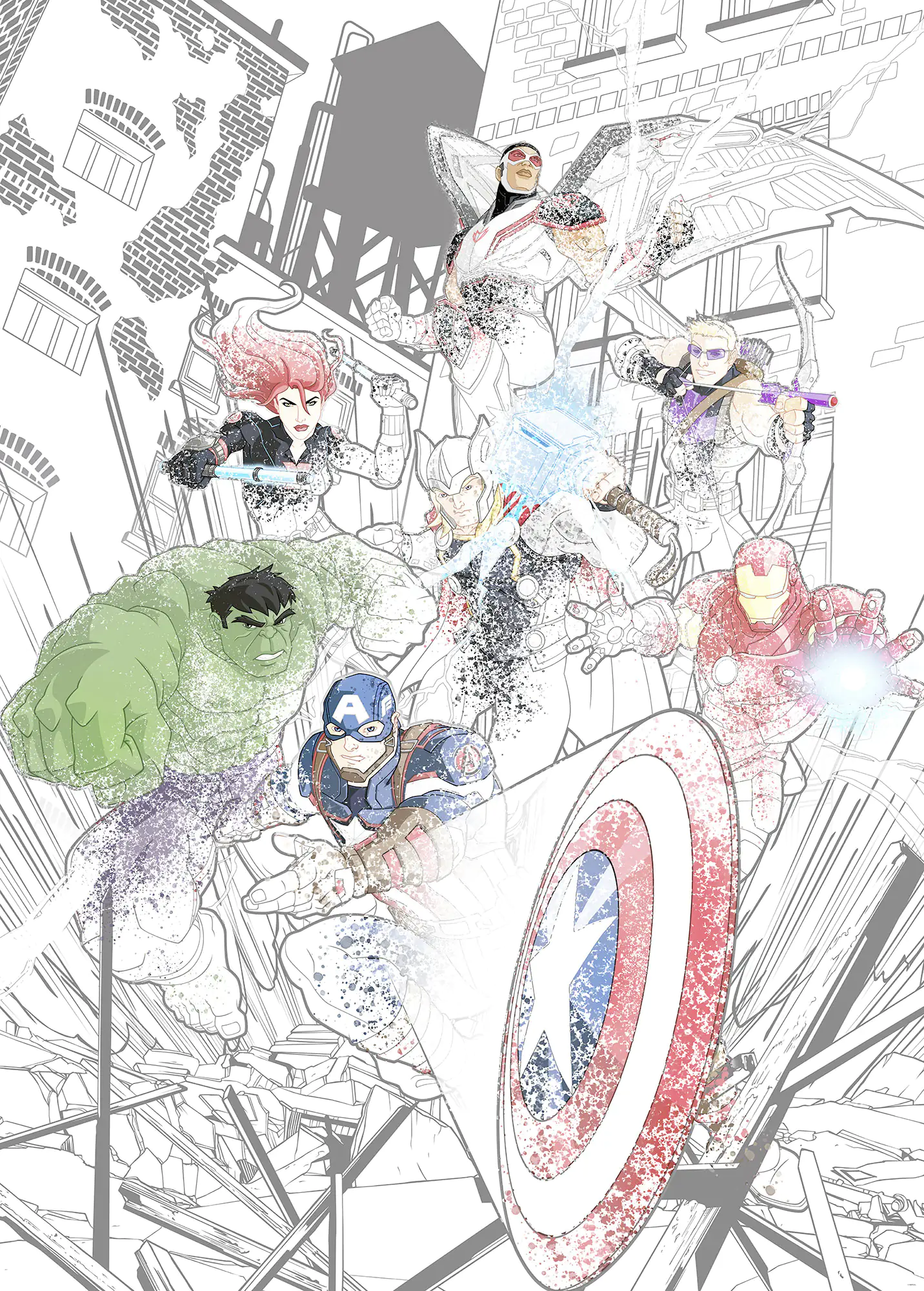 Komar Vlies Fototapete Avengers Attack 200 x 280 cm 