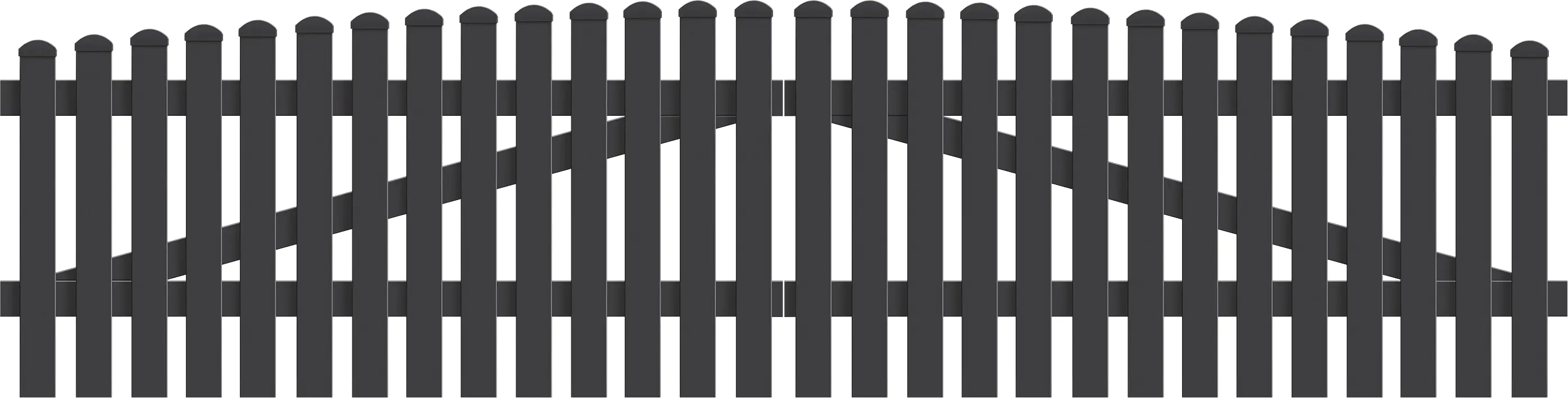 KM Zaun Doppeltor Meran Oberbogen 314,5 x 80 cm, anthrazit KM Zaun Doppeltor Meran Oberbogen 314,5 x 80 cm, anthrazit
