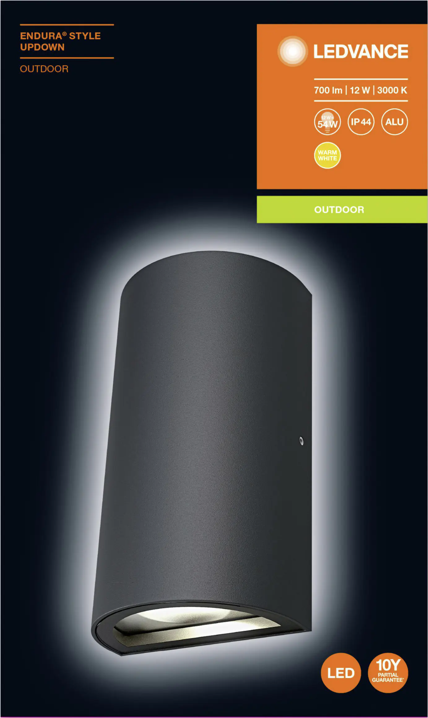 Ledvance Außenleuchte Endura Style Updown dunkelgrau Up- & Downlight