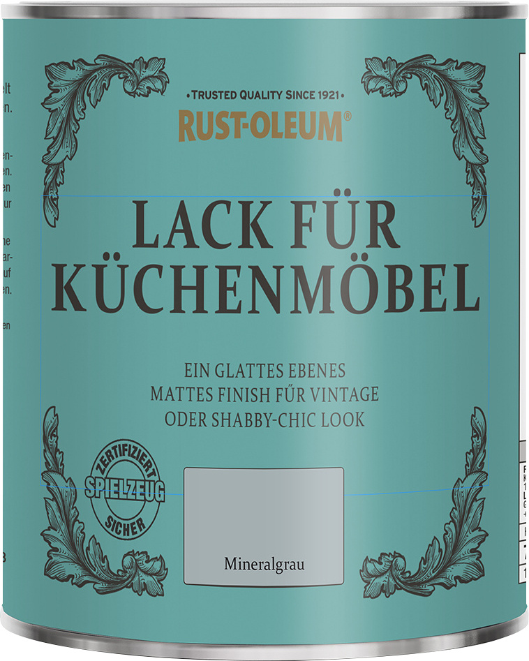 Rust-Oleum Lack für Küchenmöbel 750 ml mineralgrau
