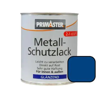 Primaster Metall-Schutzlack RAL 5010 750 ml enzianblau glänzend