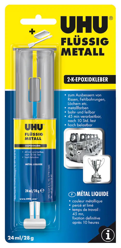 4026700459609 UHU Flüssigmetall Doppelkammerspritze 28 g