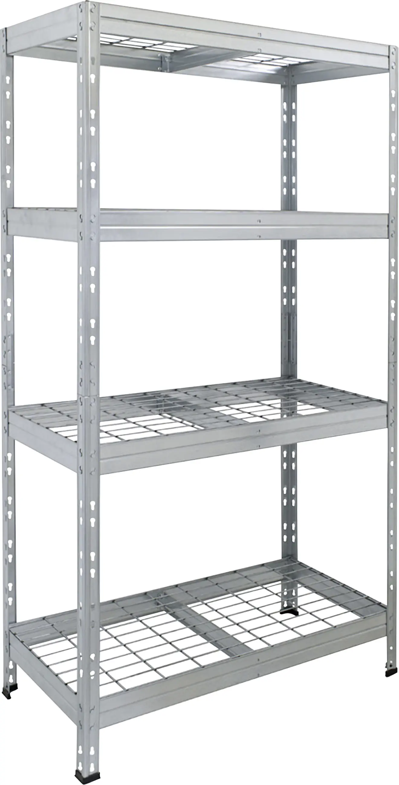 Ar Shelving Schwerlastregal Rivet Wire verzinkt 180 x 90 cm 4 Stahlgitterböden 1000 kg