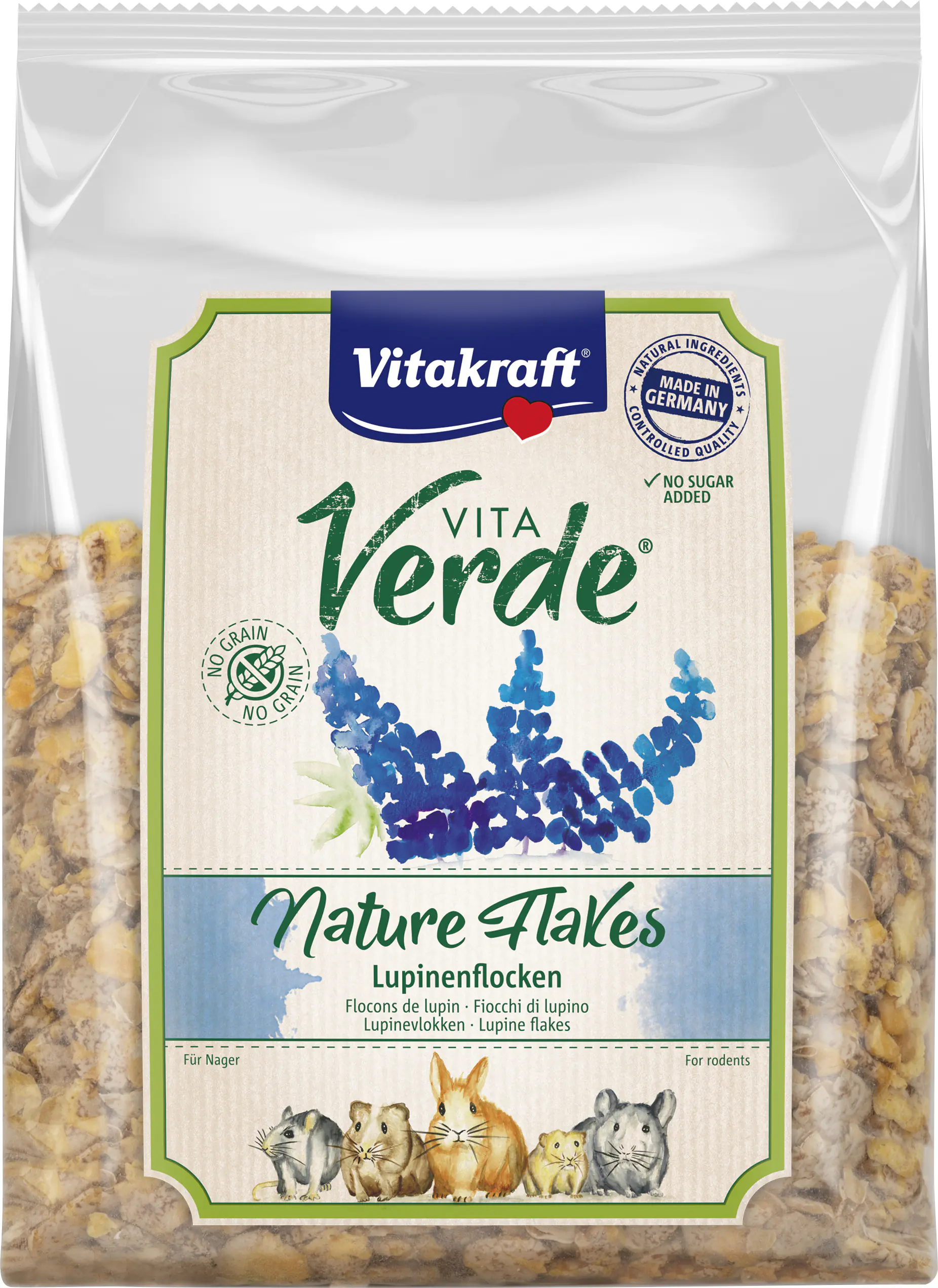 Vitakraft Nagerfutter Lupinflocken Verde Nature getreidefrei 400 g