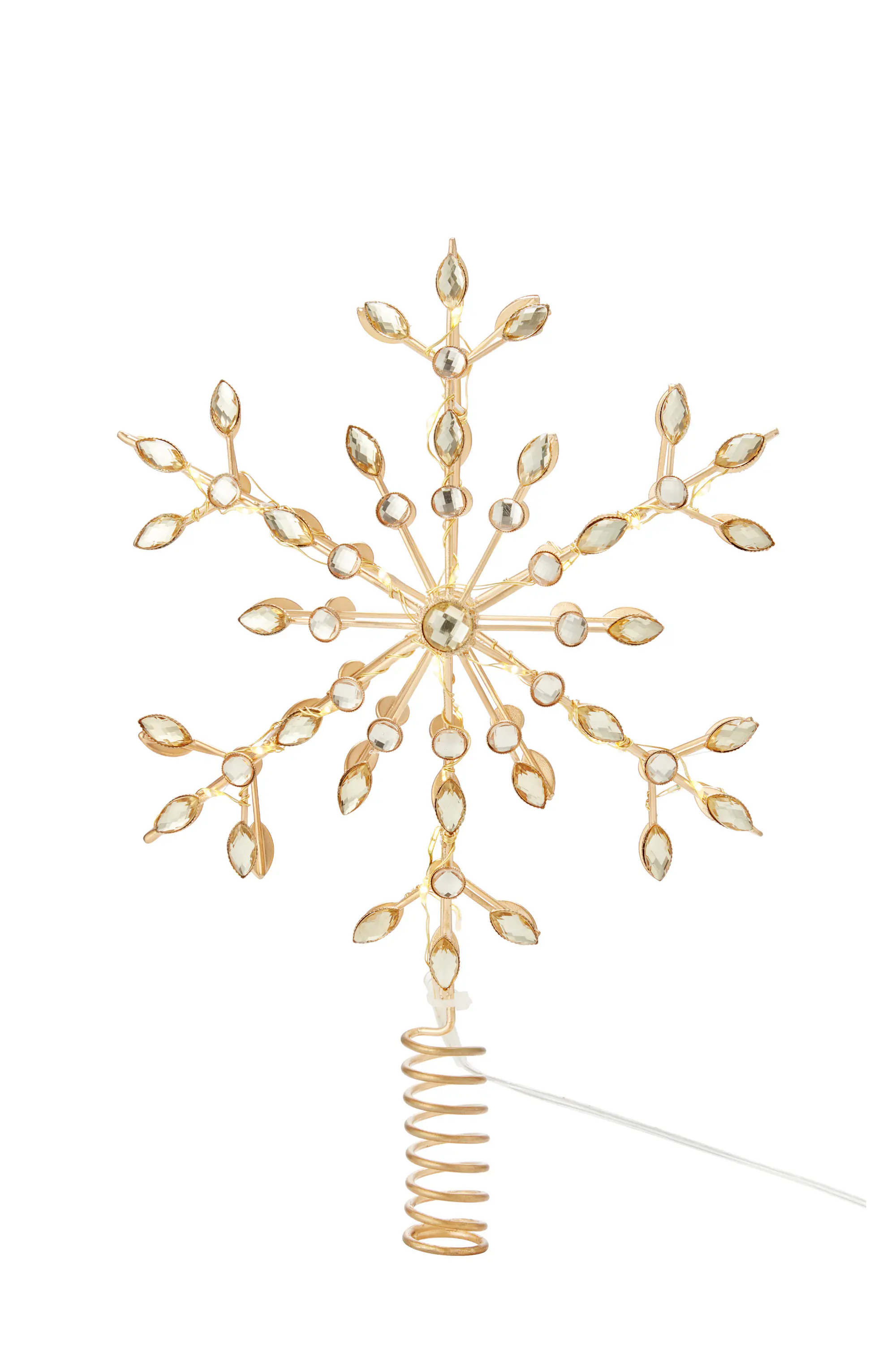 Markslöjd LED Weihnachtsbaumspitze Glina batteriebetrieben Messing 28 x 16,5 cm transparent-gold