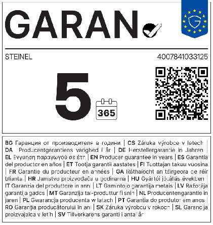 5 Jahre Garantie