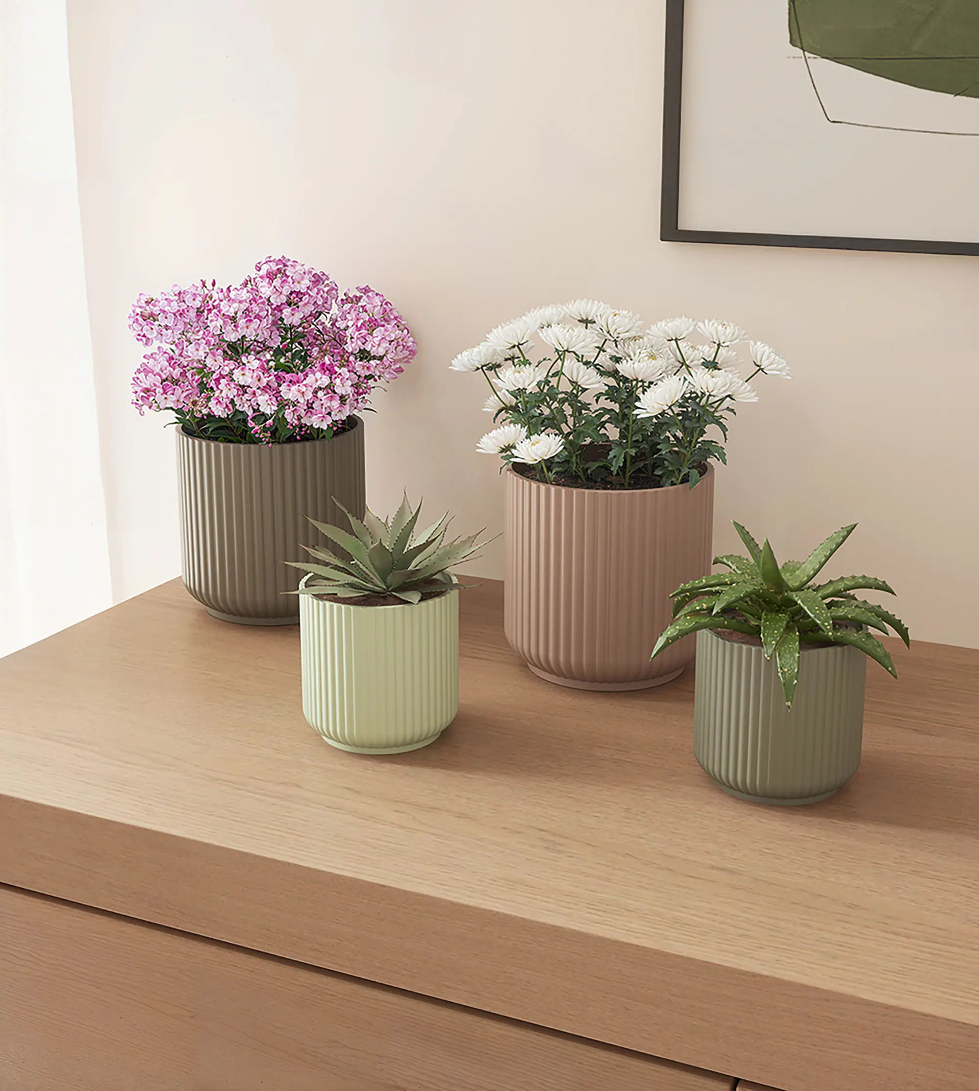 Artevasi Übertopf Luna Keramik anthrazit matt Ø 24 x 24 cm 