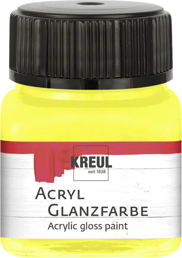 Kreul Acryl Glanzfarbe gelb 20 ml
