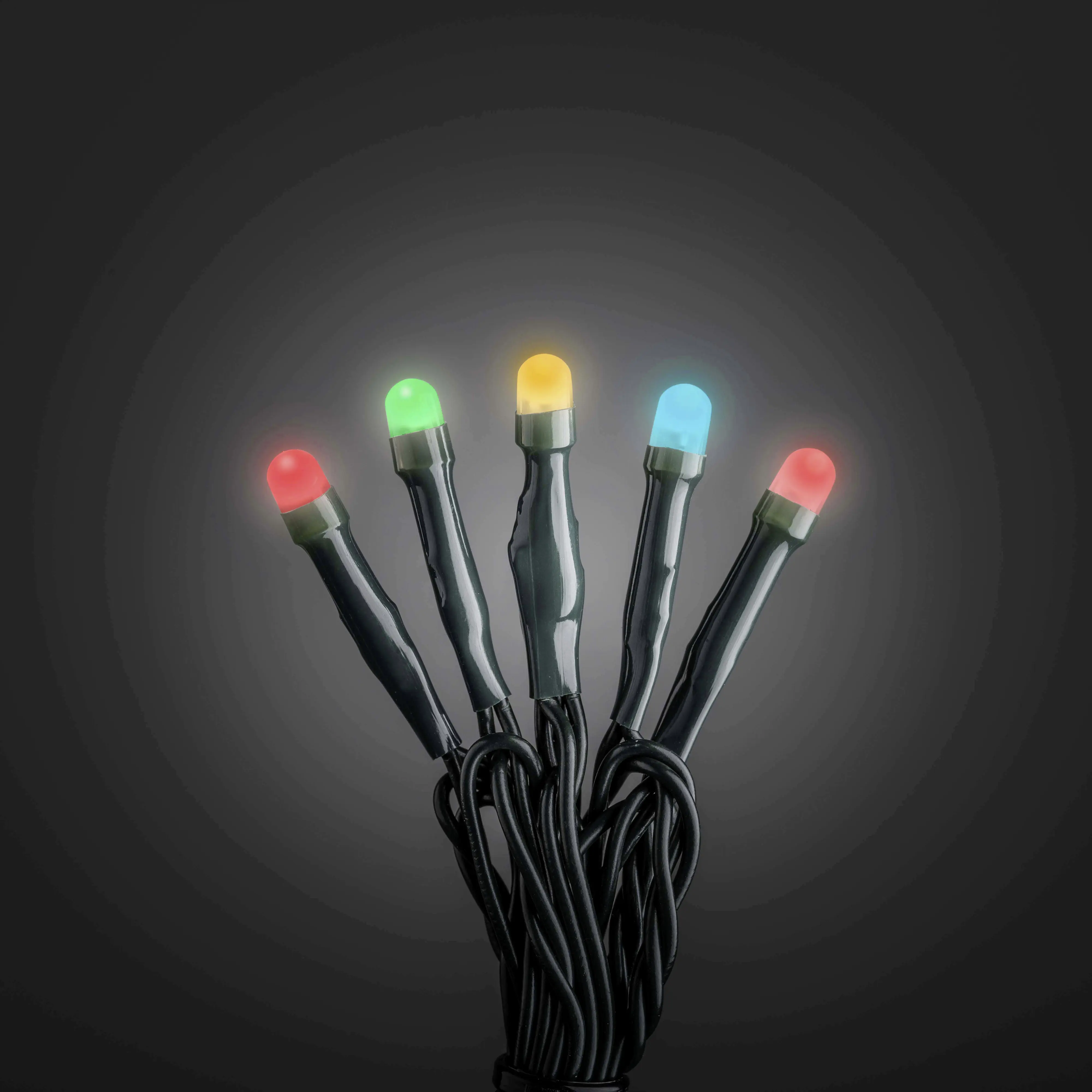 Konstsmide Micro LED Lichterkette gefrostet Innen 50 bunte Dioden 6,4 m