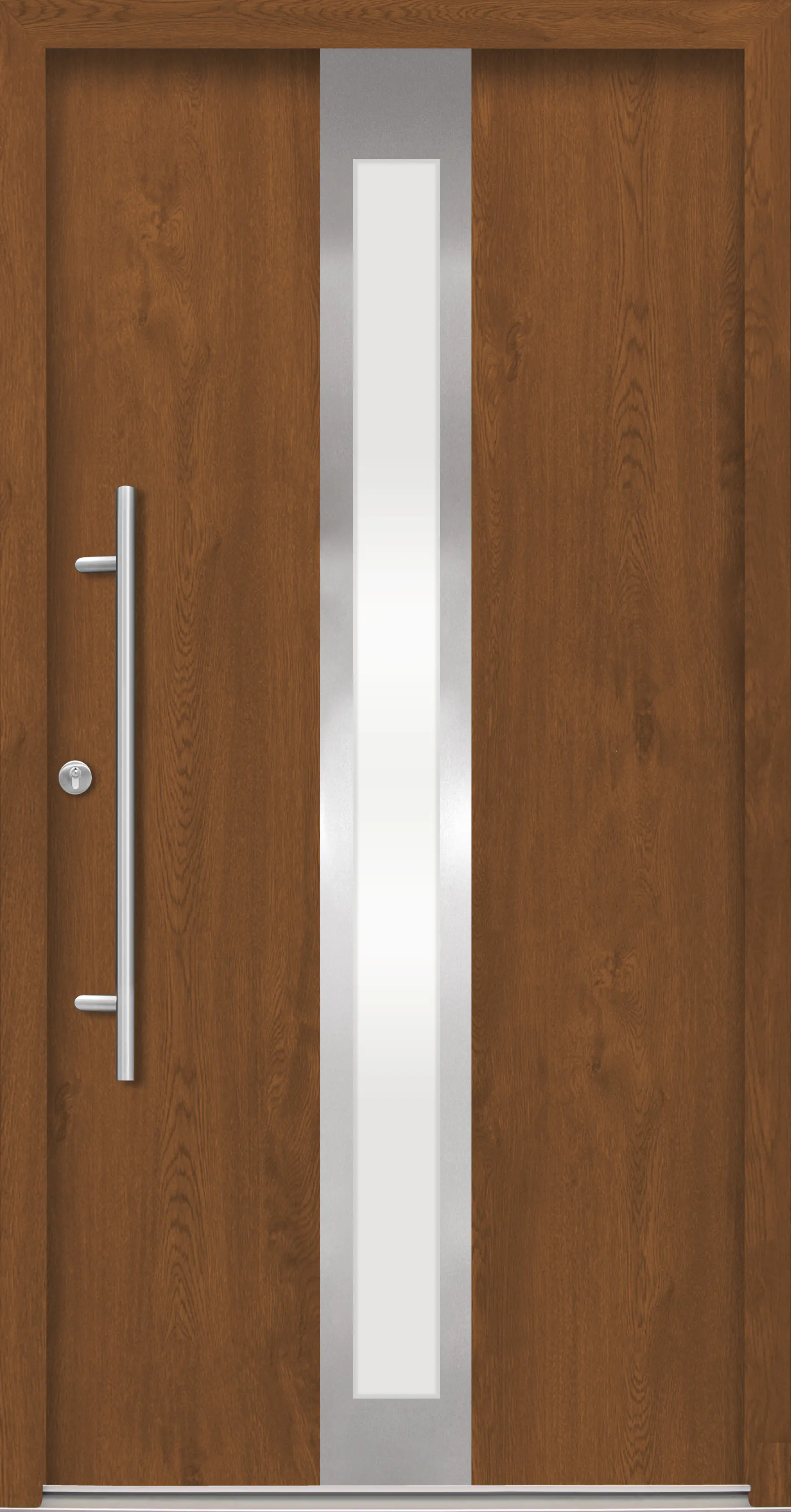 Splendoor Haustür Passivedoor Premium B01 Golden Oak DIN Links 100 x 210 cm