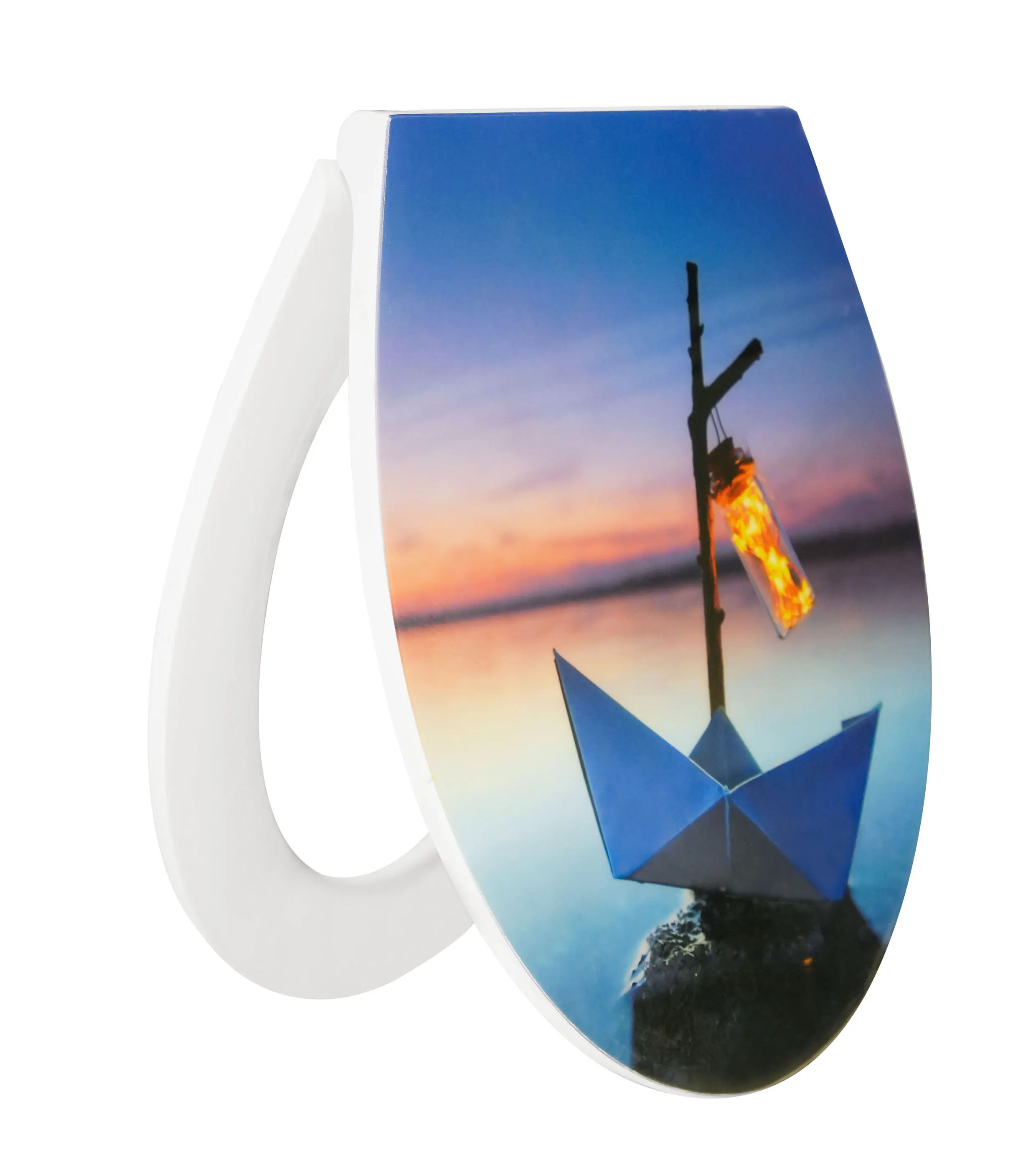 Primaster WC-Sitz mit Absenkautomatik Papierboot weiß