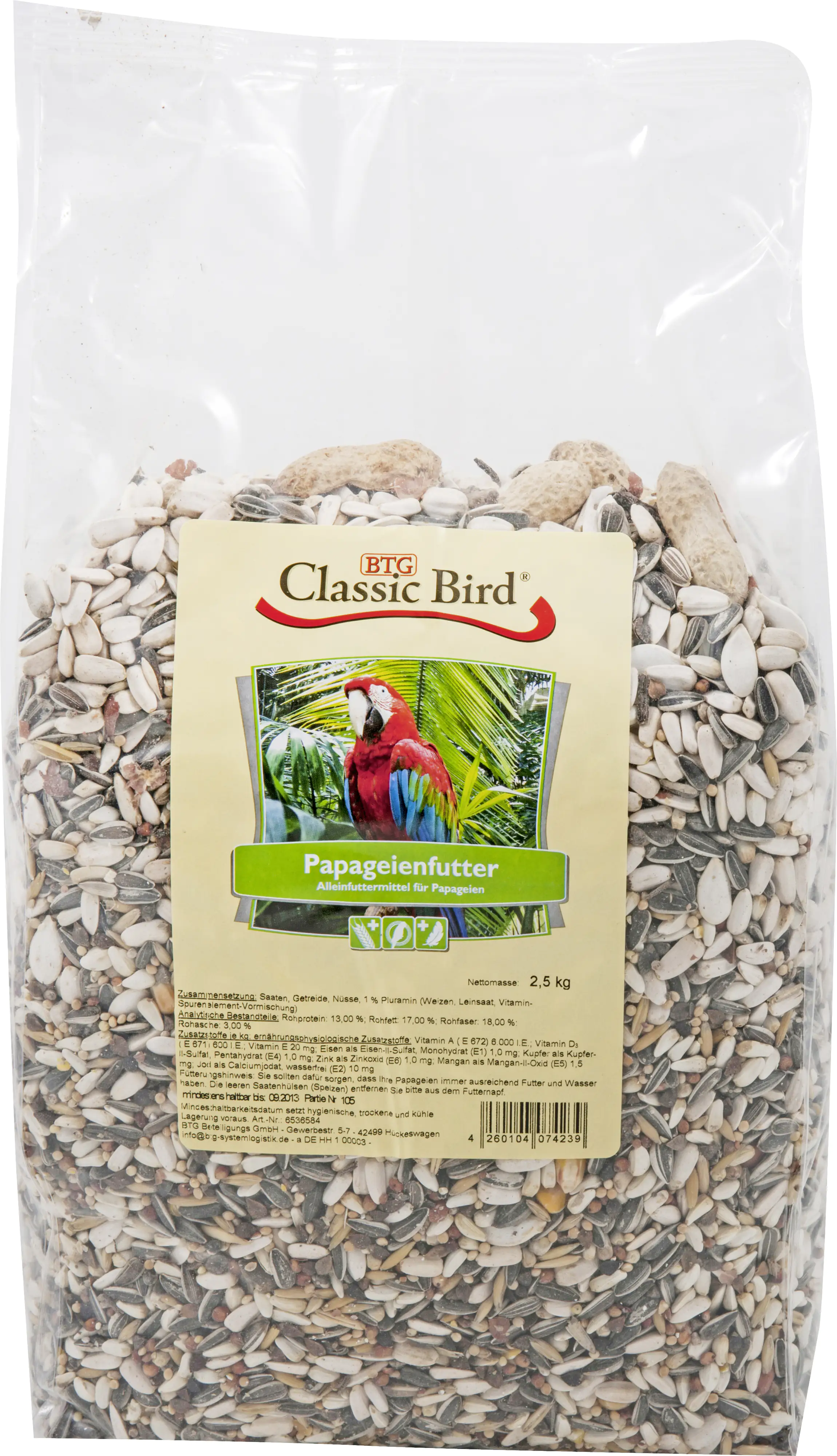 Classic Bird Papageienfutter 2,5 kg