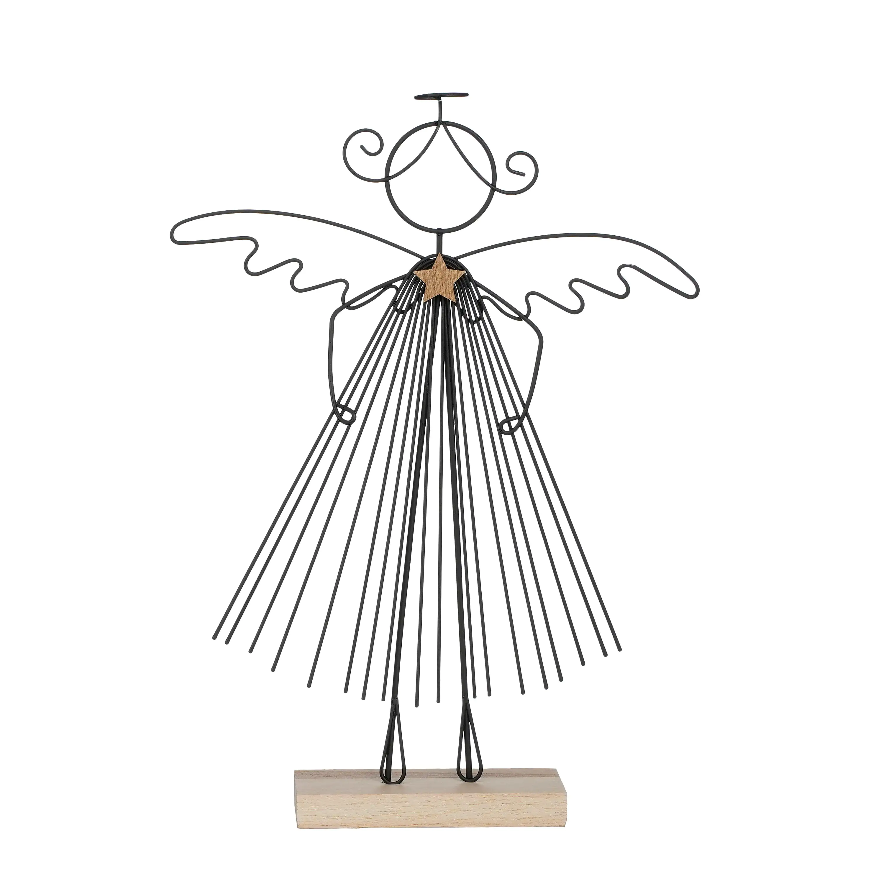 Deko-Engel schwarz 33 x 22,5 x 4,5 cm  Deko-Engel schwarz 33 x 22,5 x 4,5 cm