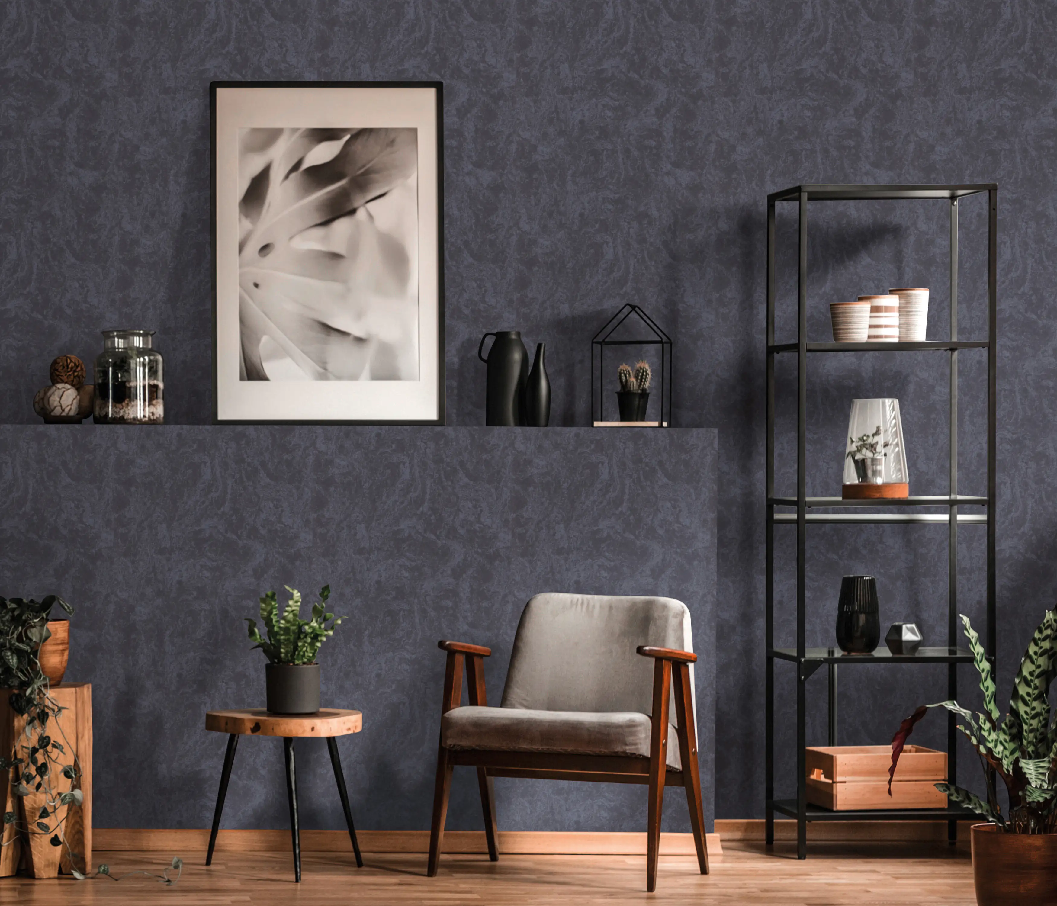 Erismann Vliestapete 10078-15 Carat uni schwarz 10,05 x 0,53 m