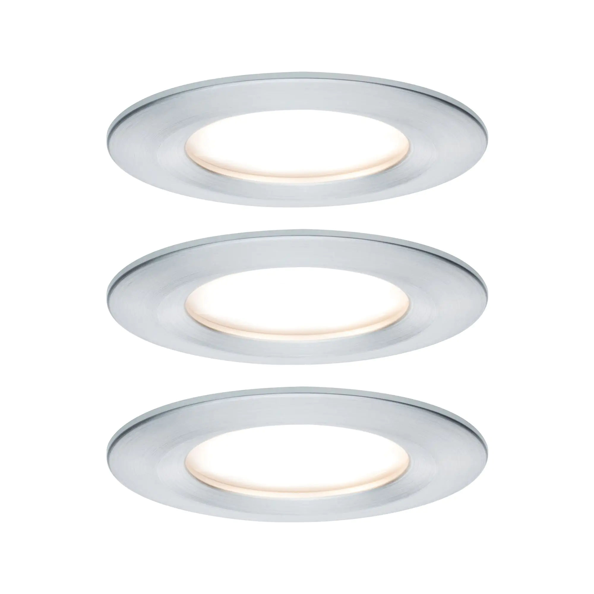4000870934623 Paulmann LED Einbauleuchte Nova Coin 3er Set alu Ø 7,8 cm starr warmweiß