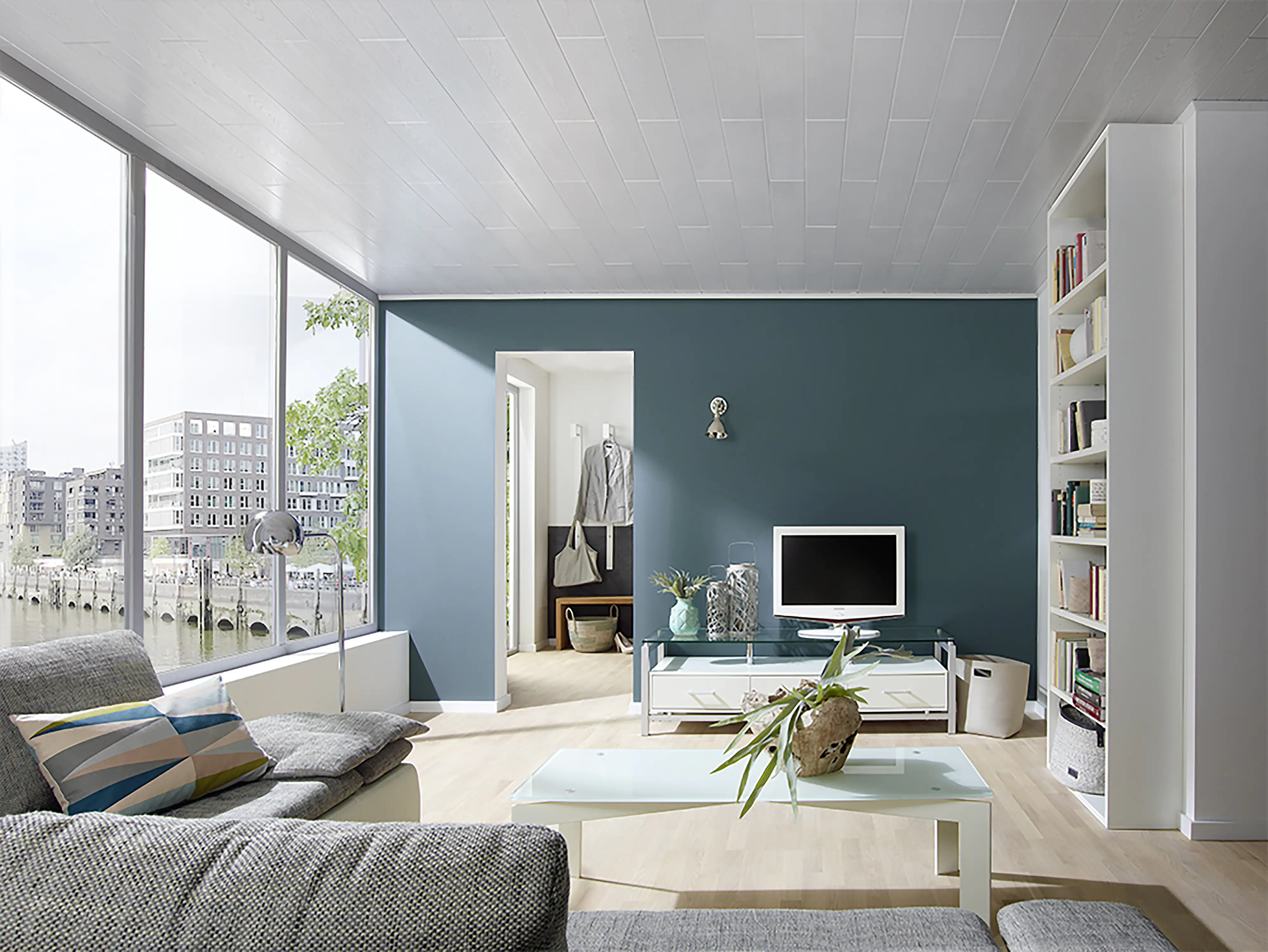Decosa Deckenpaneele Stockholm, Esche weiß Naturgetreue Holzoptik Decosa Deckenpaneele Stockholm, Esche weiß Naturgetreue Holzoptik