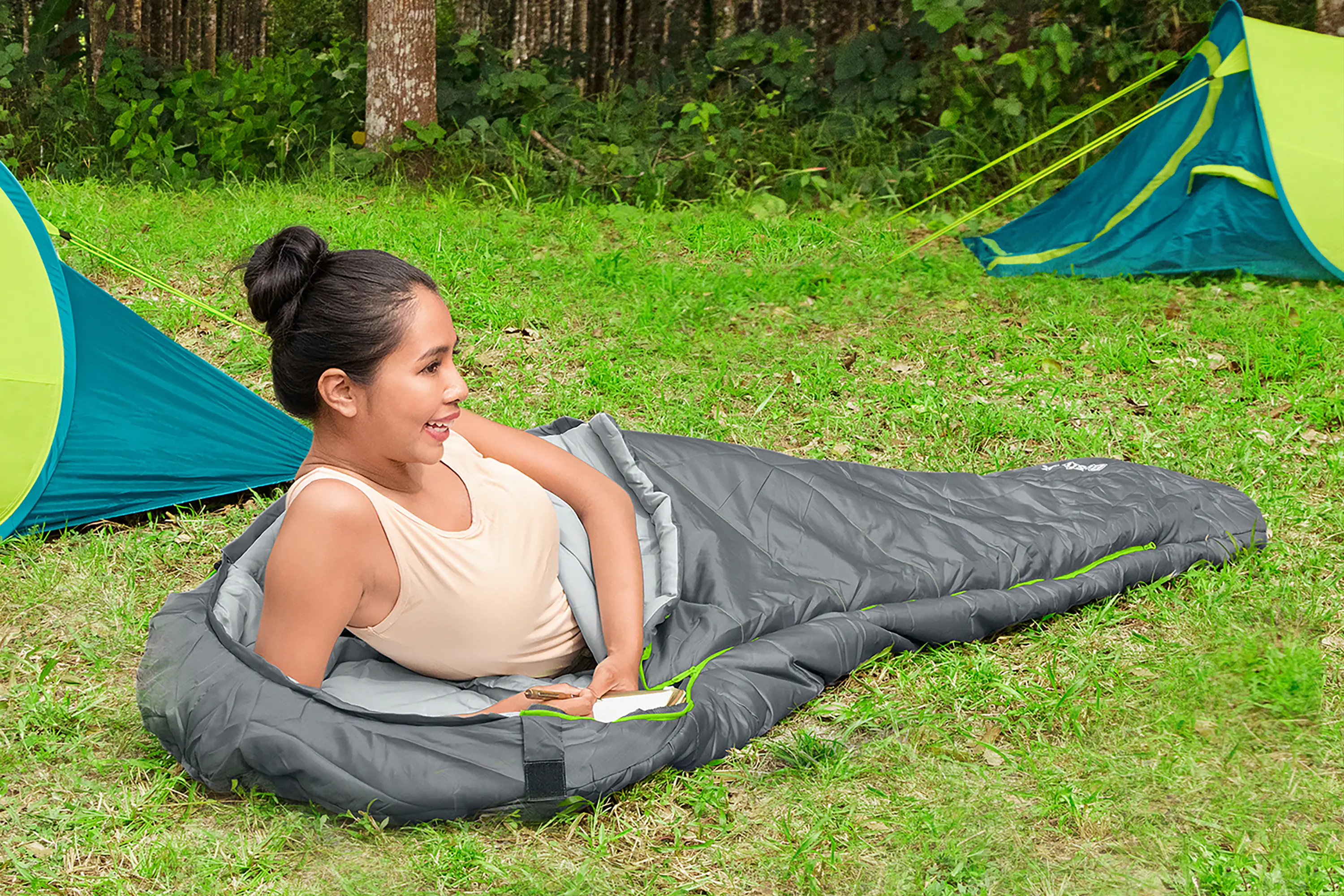 Bestway Mumienschlafsack Hiberhide 0 grau 230 x 80 x 55 cm