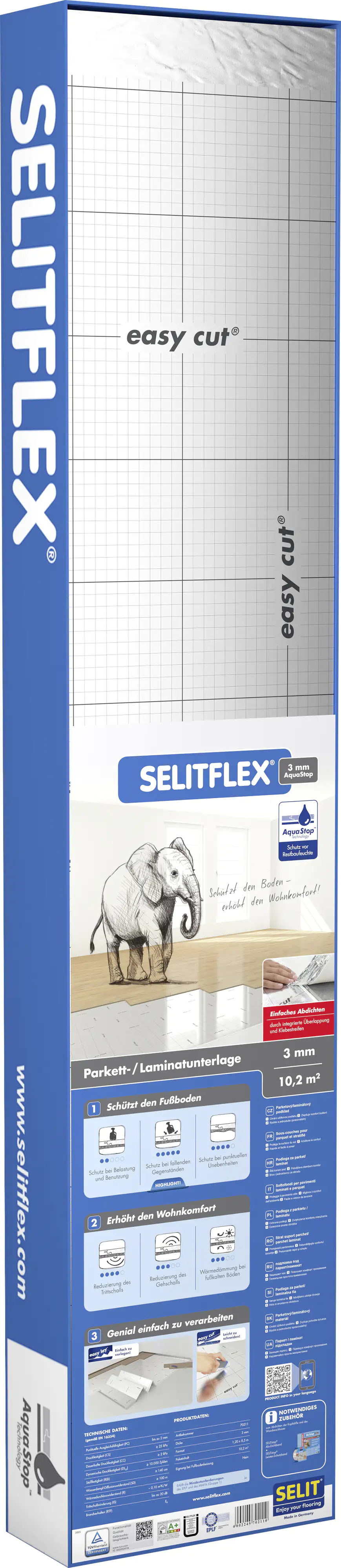 SelitFlex Dämmplatte Aqua Stop Faltplatte 3 mm stark SelitFlex Dämmplatte Aqua Stop Faltplatte 3 mm stark