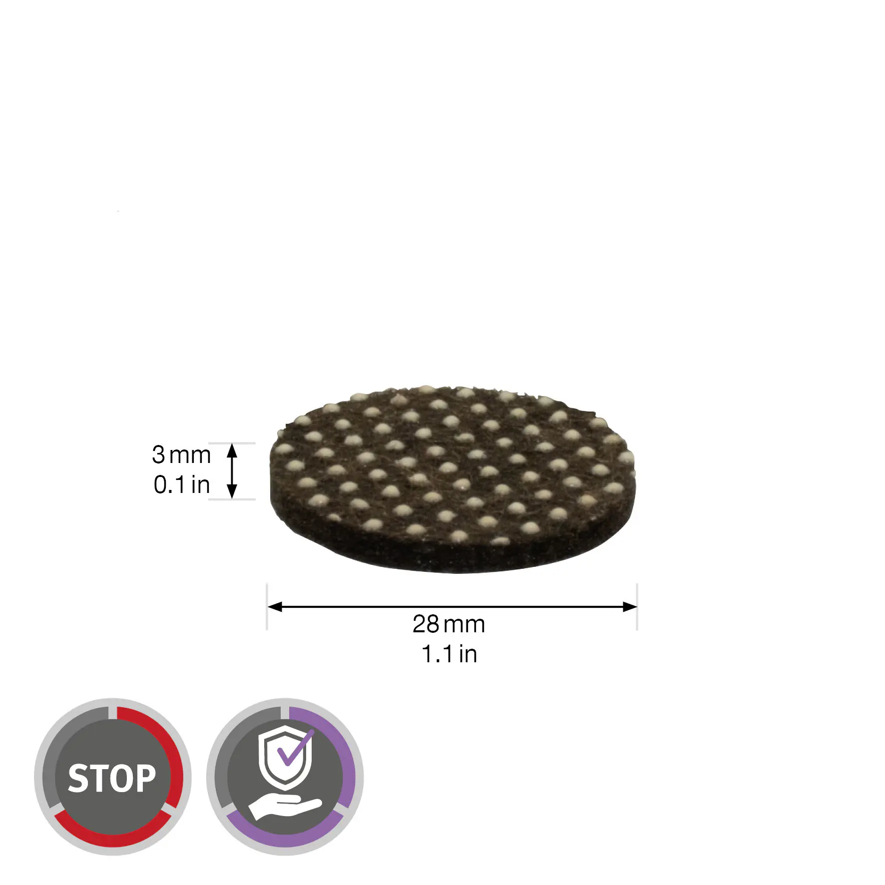 Wagner Anti-Rutschpad für Möbel selbstklebend Ø 28 x 3 mm braun beige - 12 Stück