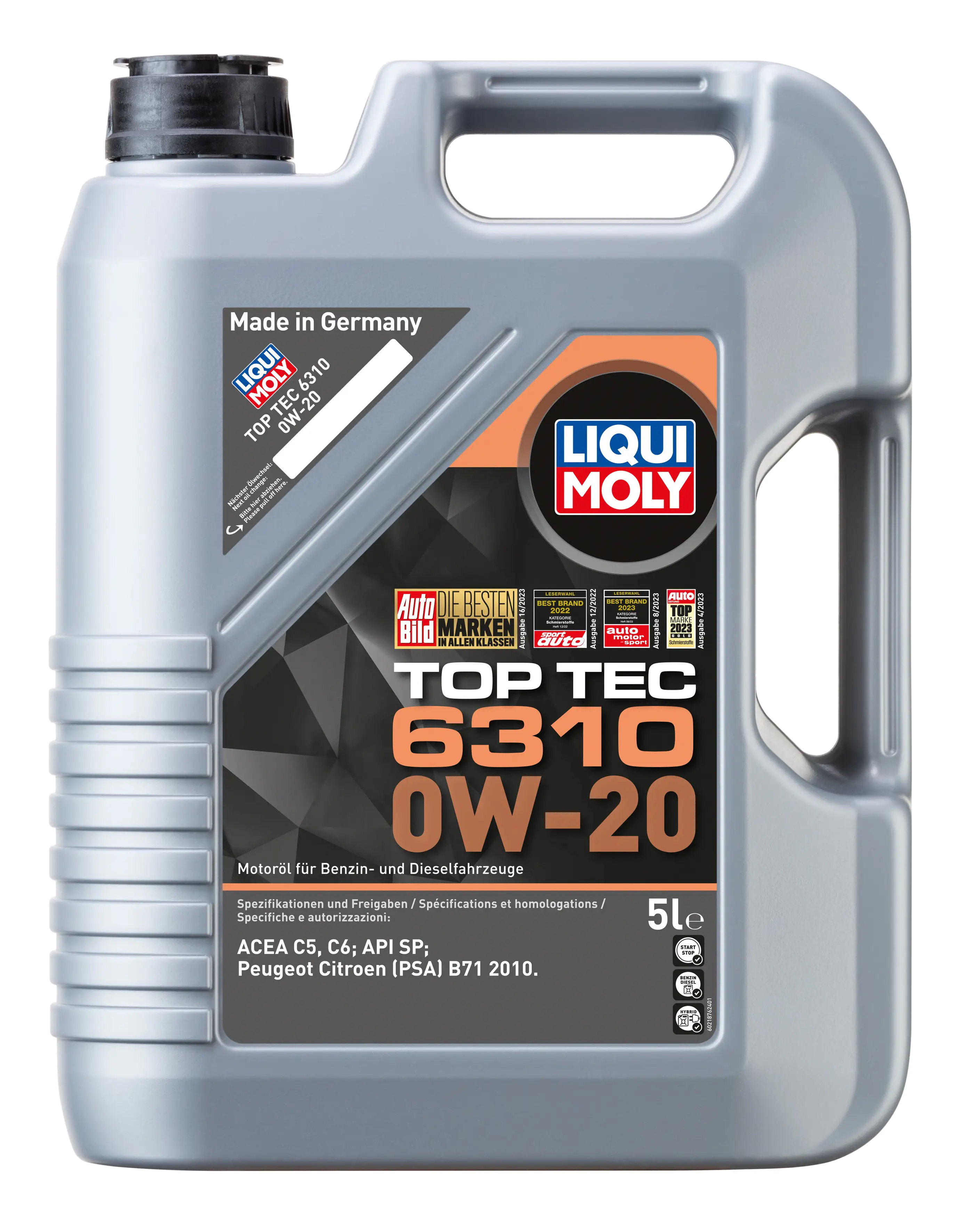 Liqui Moly Motoröl Top Tec 6310 0W-20 5L Liqui Moly Motoröl Top Tec 6310 0W-20 5L