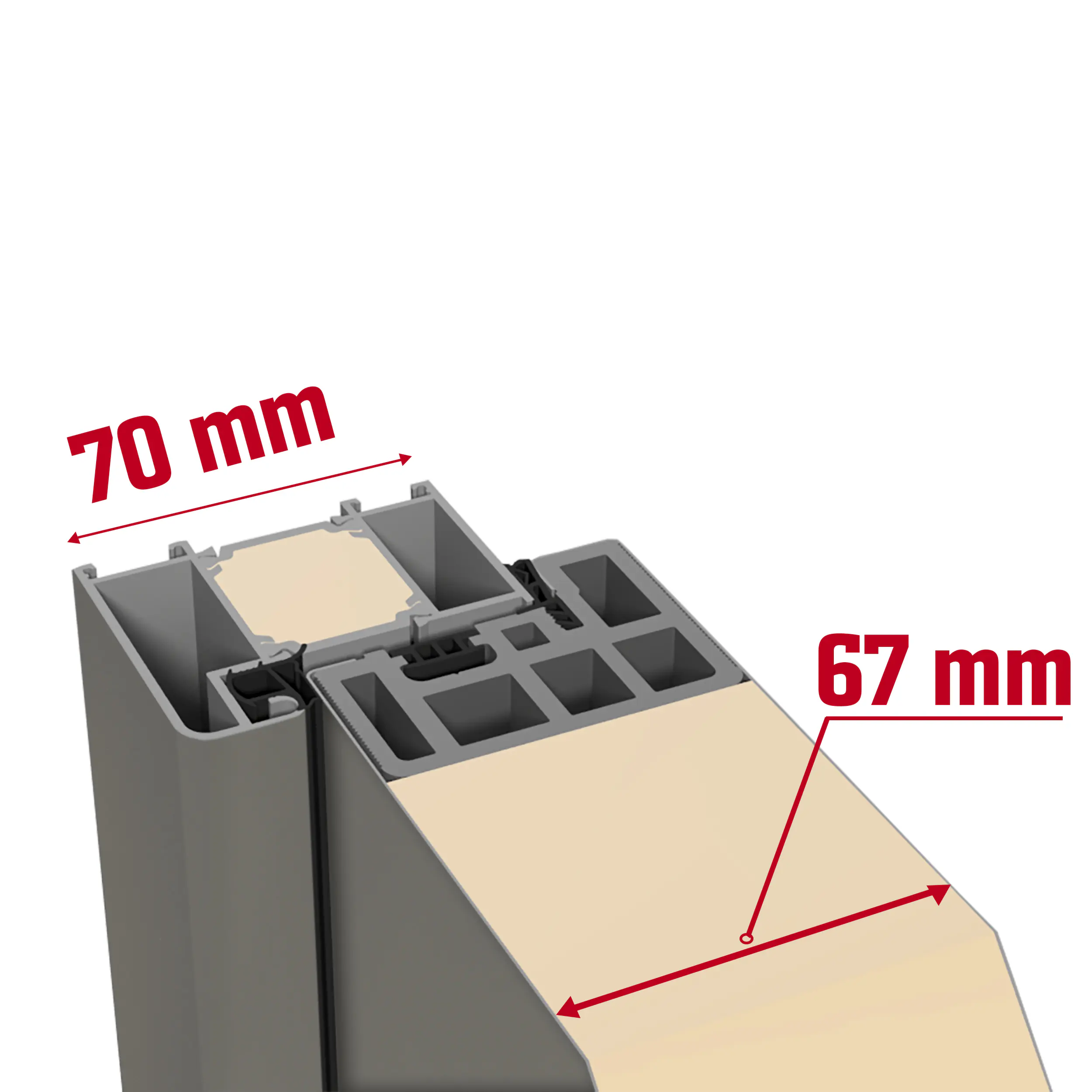 Splendoor Haustür Passivedoor Premium B37 RC2 Aluminium/Stahl quarzgrau/weiß BlackDesign DIN links 98 x 208 cm  