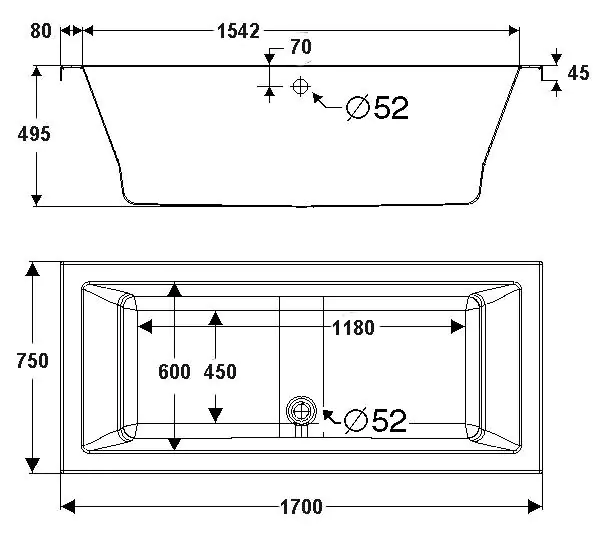 Ottofond Whirlpool-Komplettset Cubic 170 cm, weiß Ottofond Whirlpool-Komplettset Cubic 170 cm, weiß