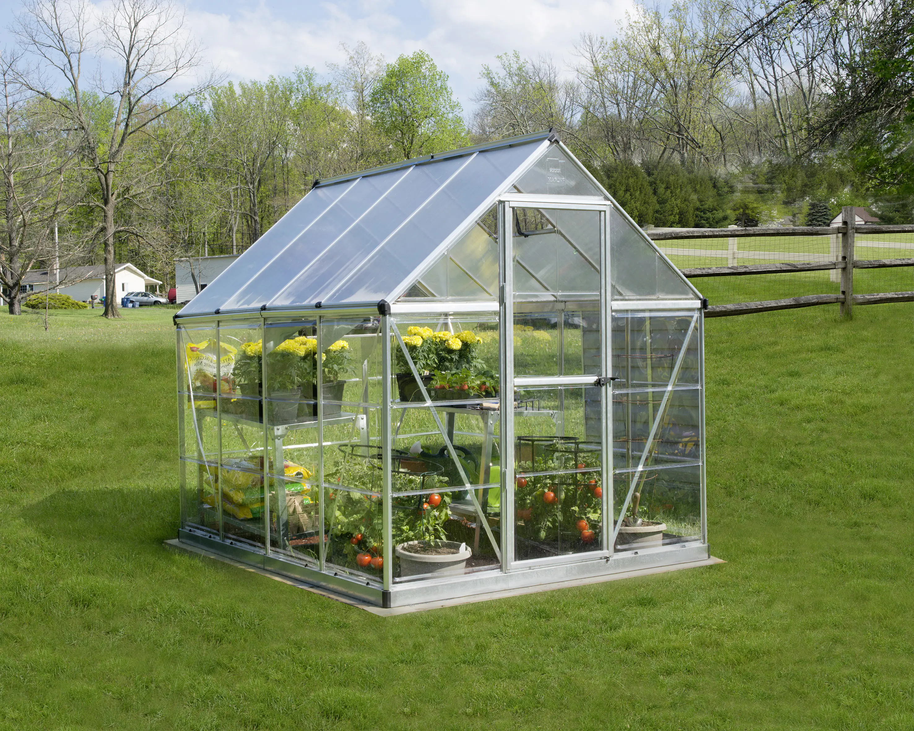 Canopia Gewächshaus Hybrid 6X8 silber 185 x 247 x 208 cm