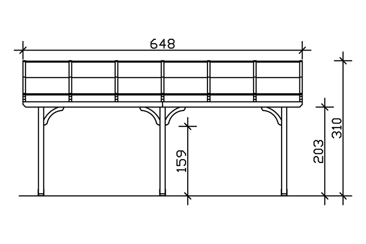 SKAN HOLZ Terrassenüberdachung Venezia 648 x 389 cm Leimholz