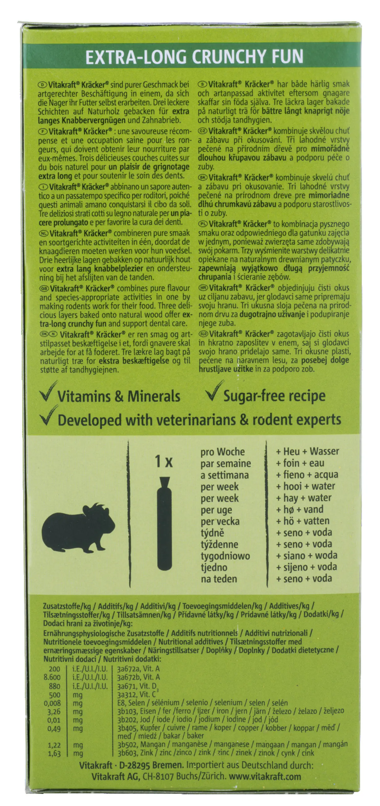 Vitakraft Nagerfutter Snack Kräcker 112 g Gemüse & Rote Beete 2 Stück