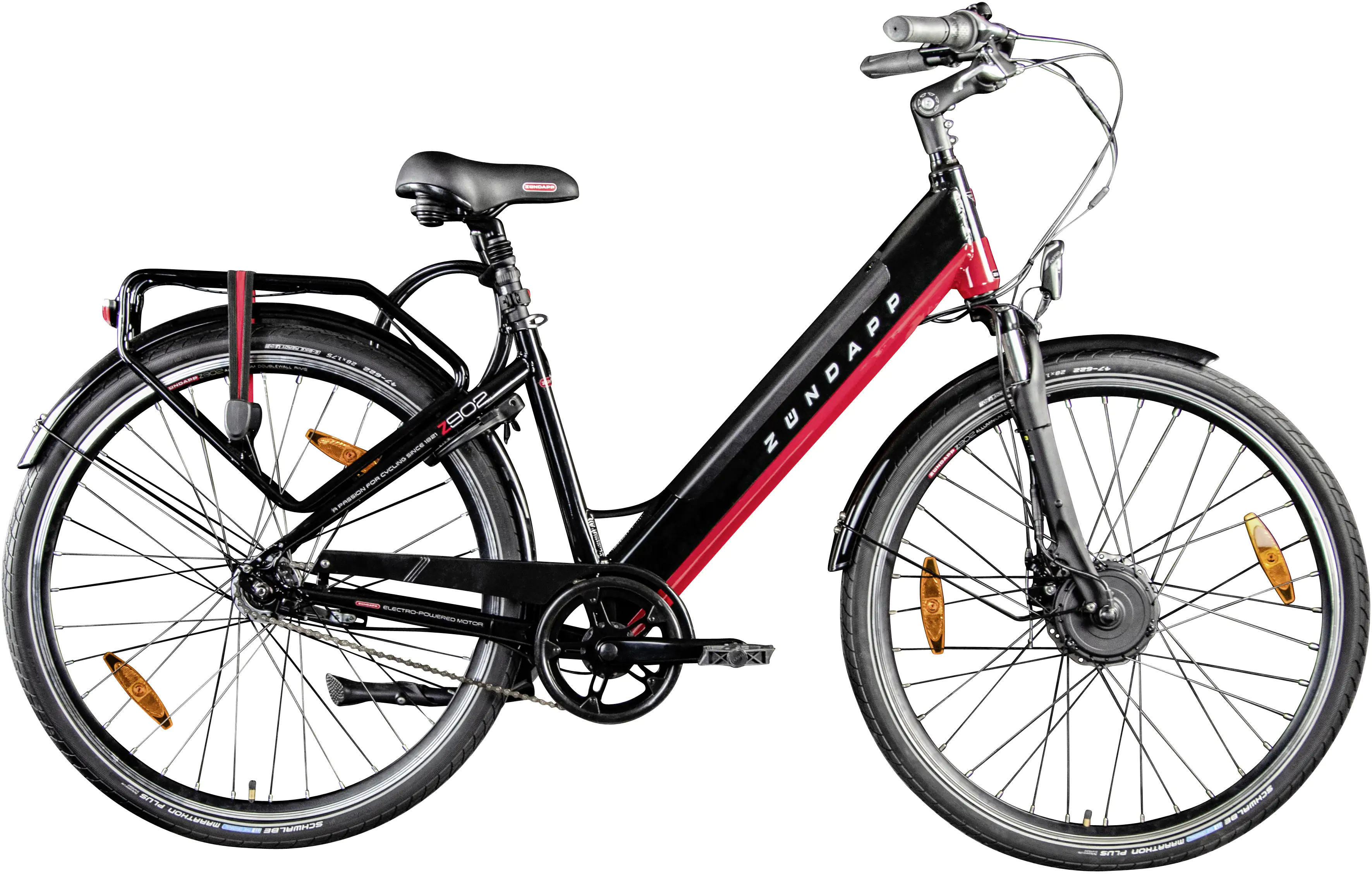 Zündapp E-Bike City Z902 700C VM 28 Zoll RH 48 cm 7-Gang 417 Wh schwarz rot  kaufen | Globus Baumarkt