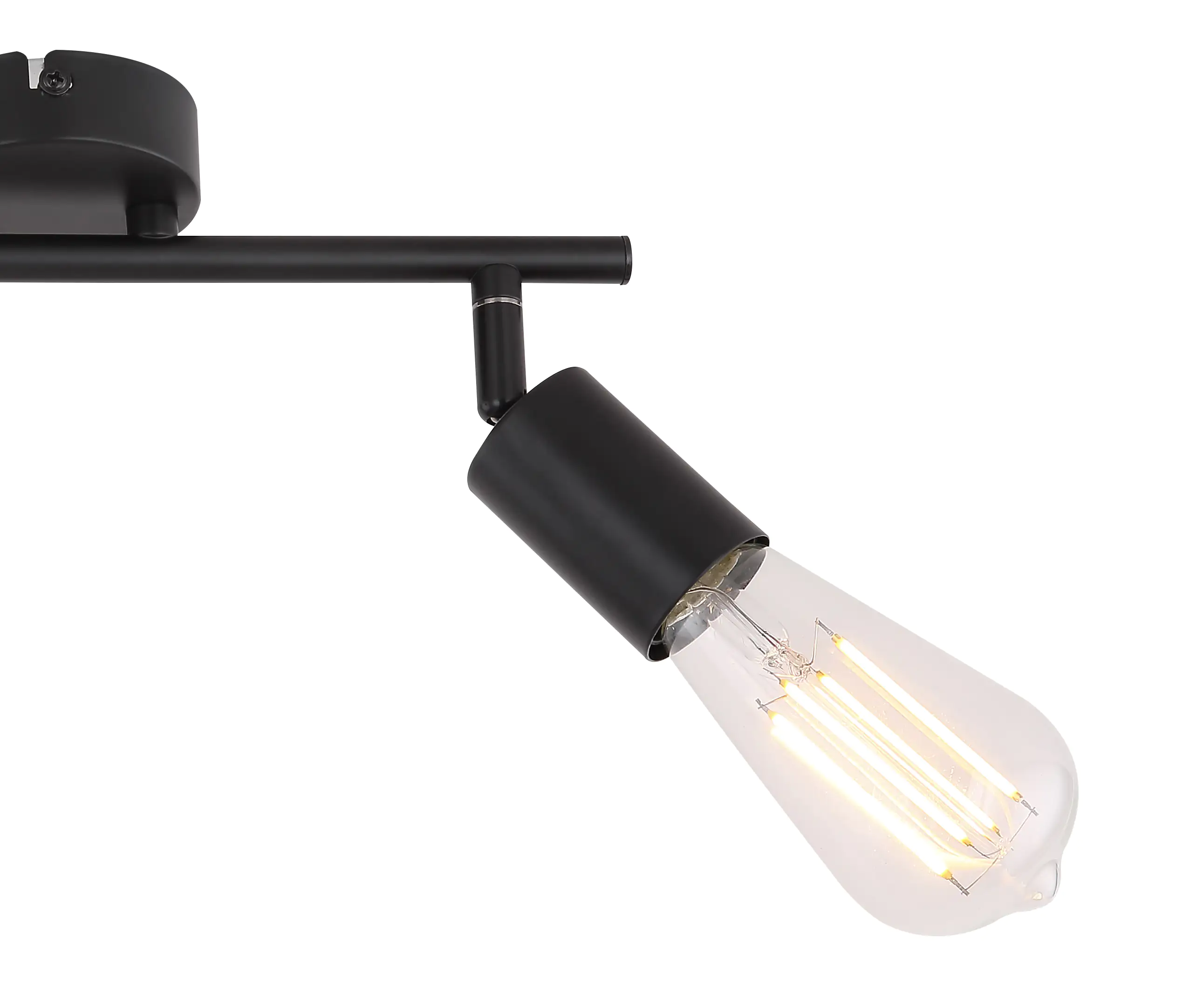 9007371395934_4 Globo 2er Spot Martha schwarz 30 x 8 cm E27, max. 60 W