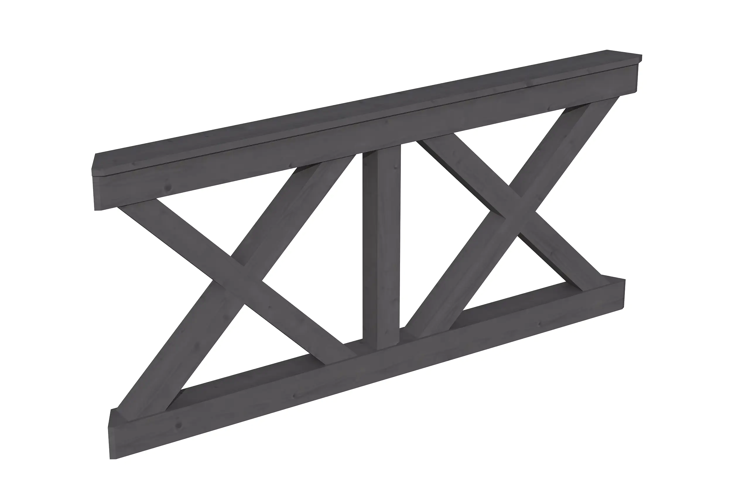 SKAN HOLZ Brüstung Andreaskreuz 180 x 84 cm Fichte