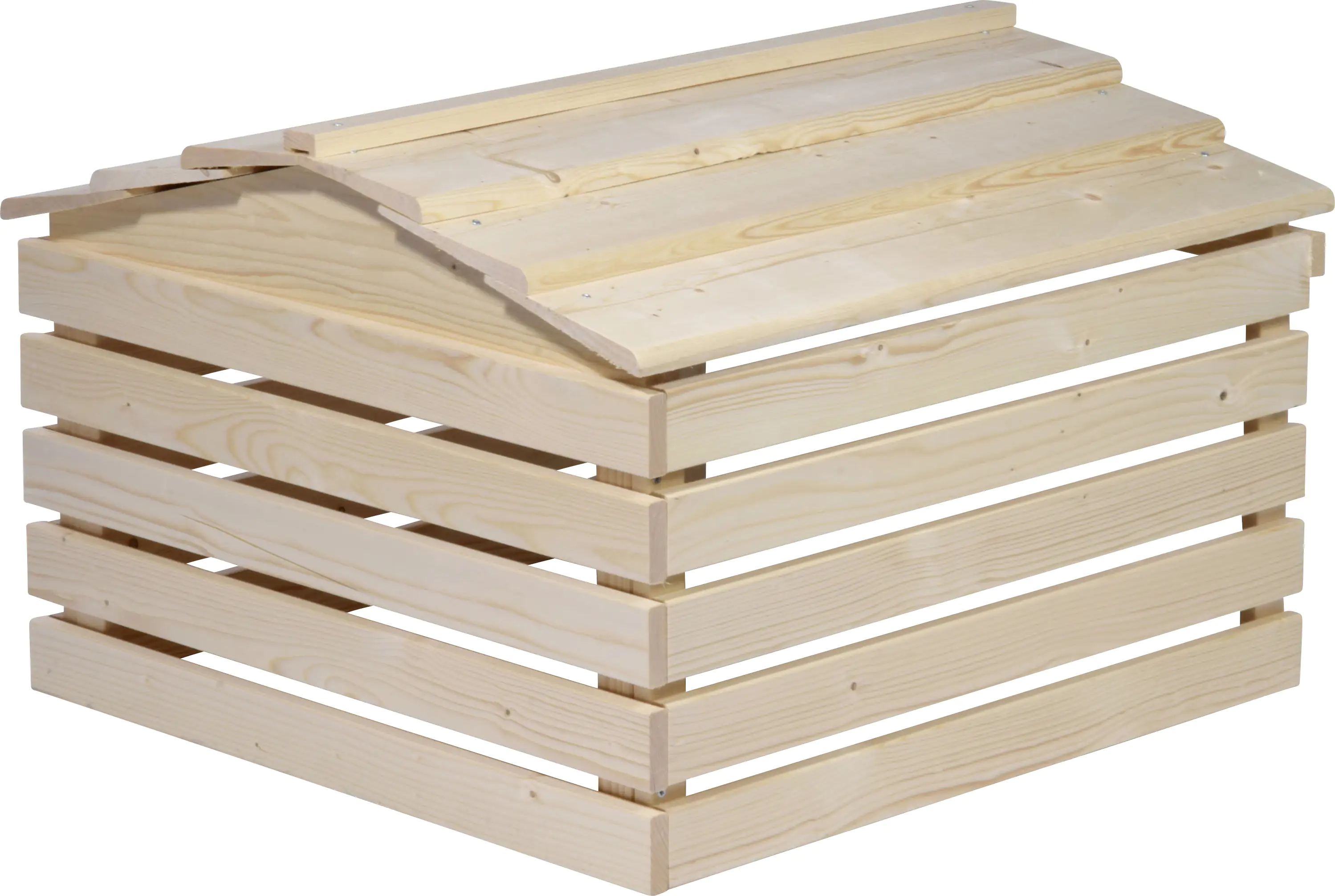 Dobar Mähroboter-Garage mit Schild natur 78,5 x 74 x 52,5 cm