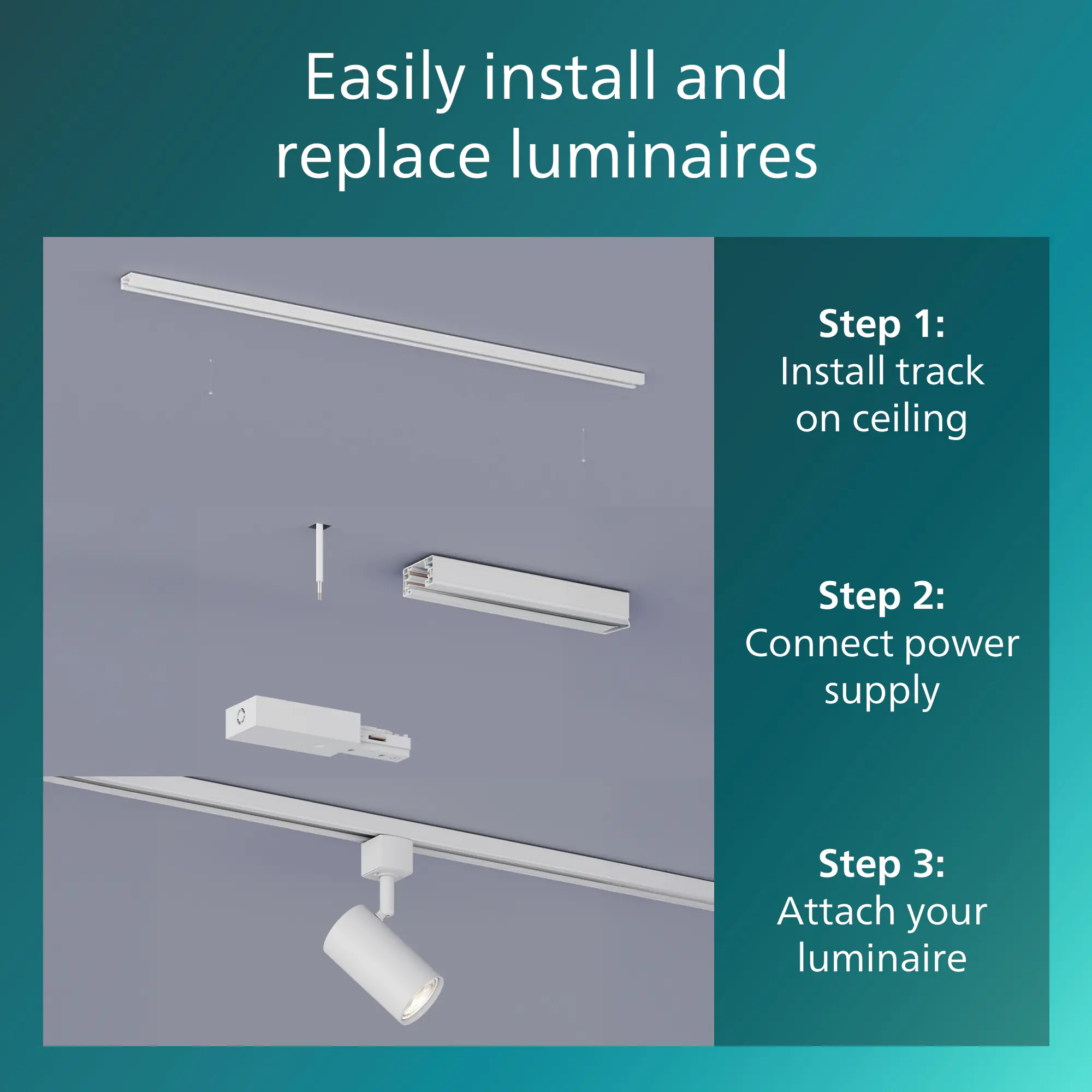 Philips EasyLink Stromverbinder für Schienenleuchte I weiß