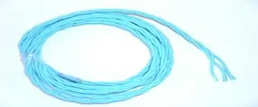 Textilkabel verseilt 3 x 0,75 - 1 Meter, neonblau