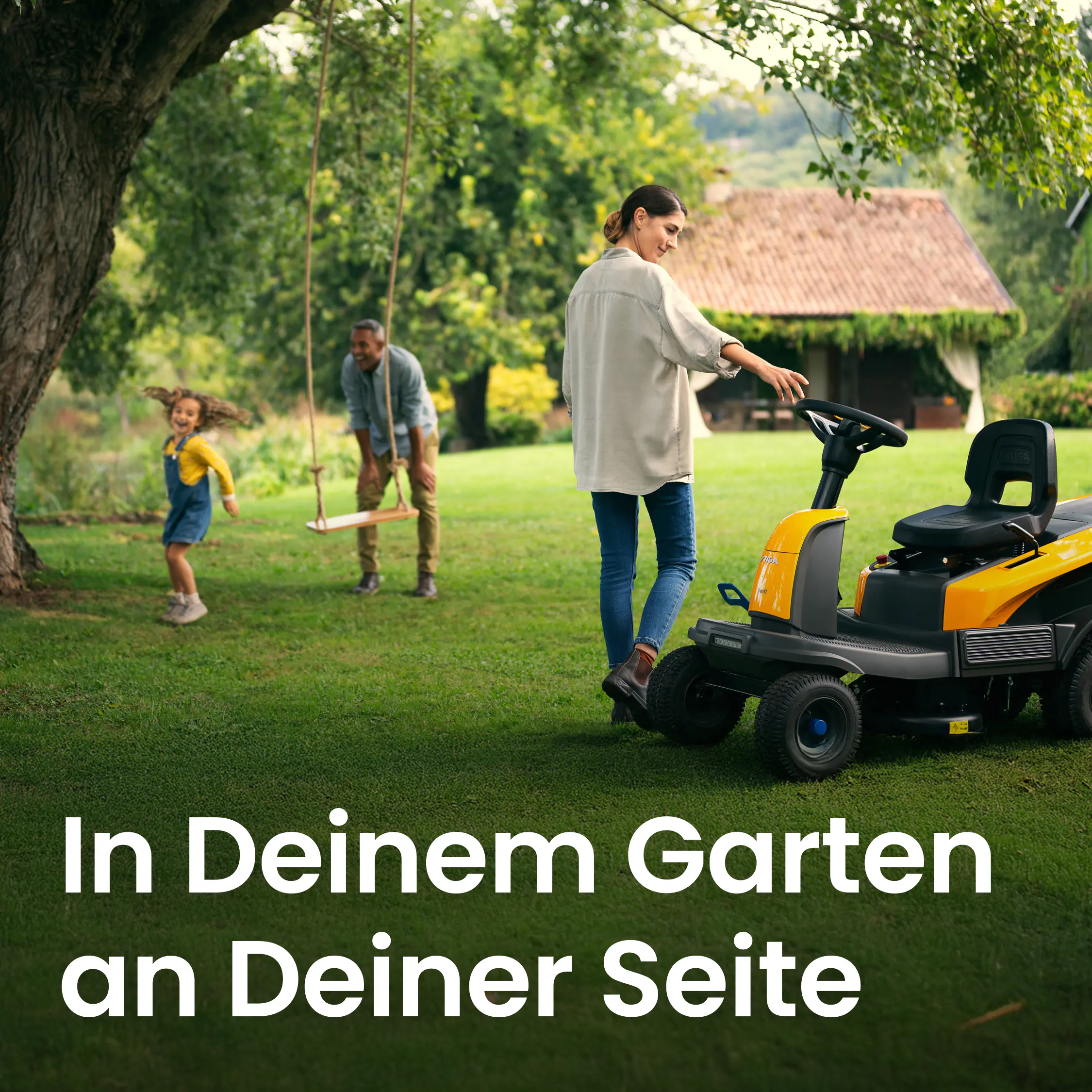 Stiga Akku-Rasentraktor Swift 372e  inkl. 4x 5 Ah (48 Volt) 