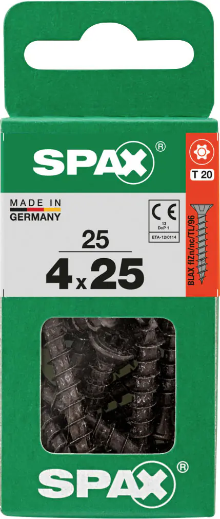 Spax Universalschrauben 4 x 25 mm T20 Vollgewinde - 25 Stk. 
