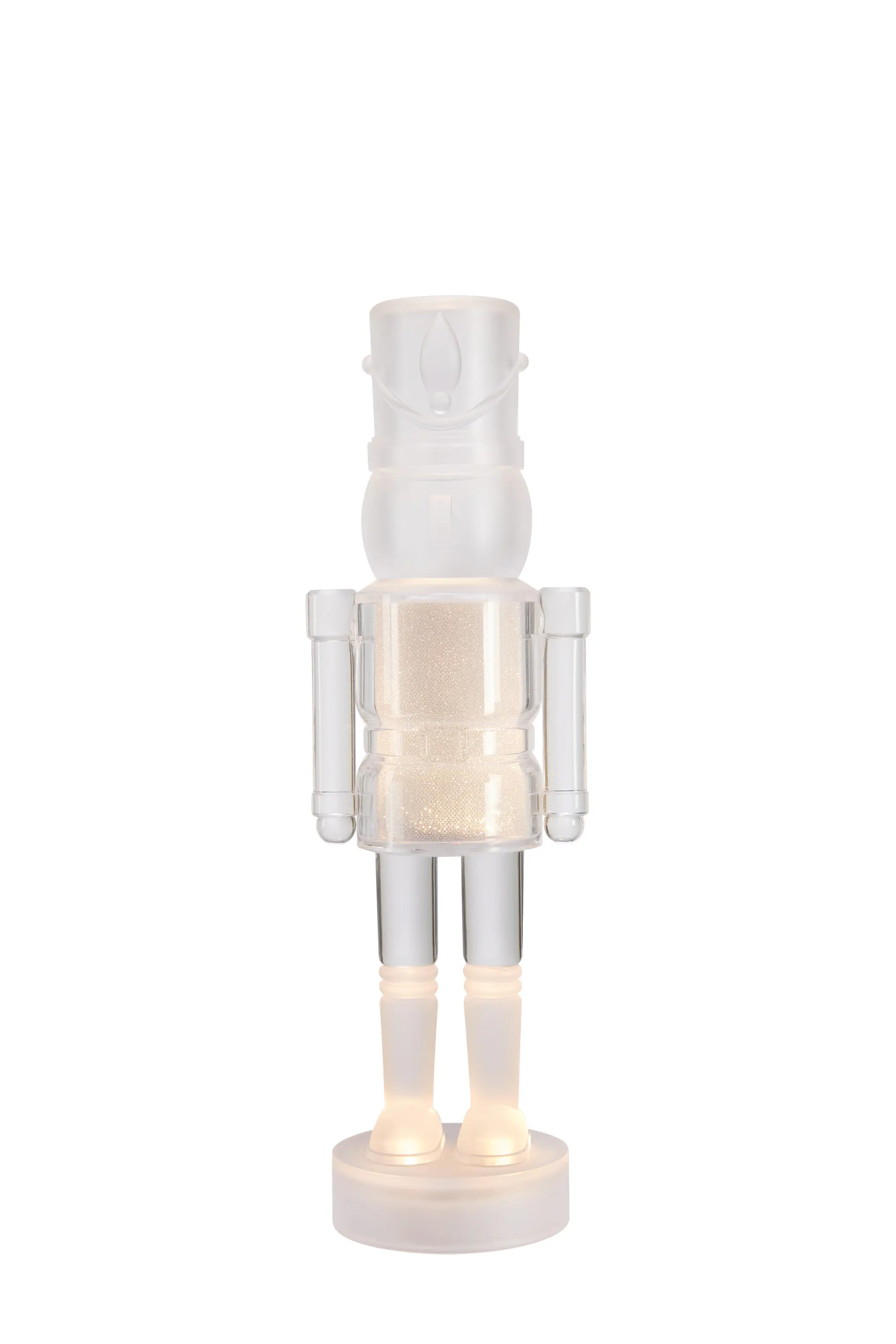 Markslöjd LED Nussknacker Douglas batteriebetrieben 37 x 11,5 cm transparent-gefrostet