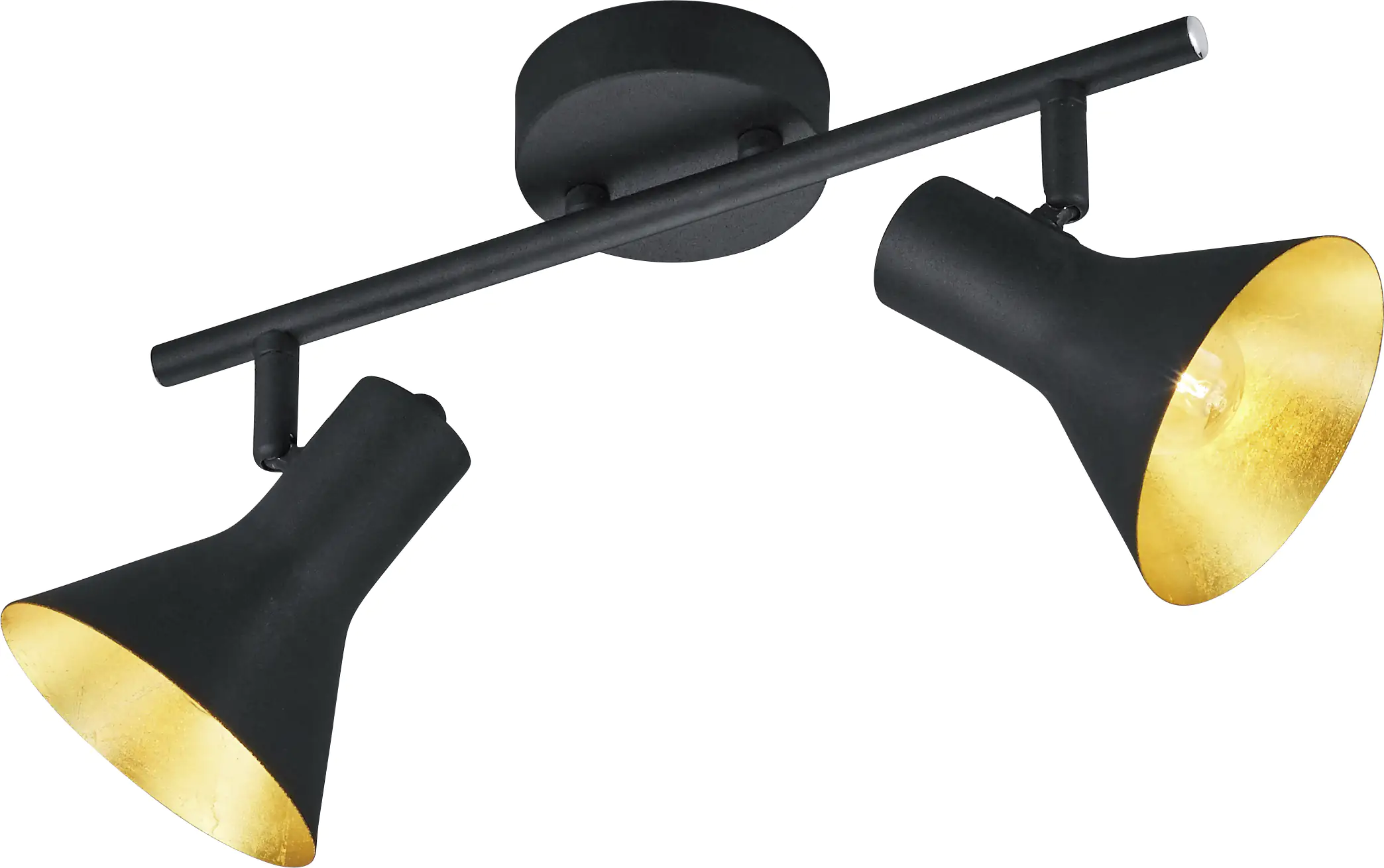 Reality Leuchten 2er Spot Nina schwarz gold