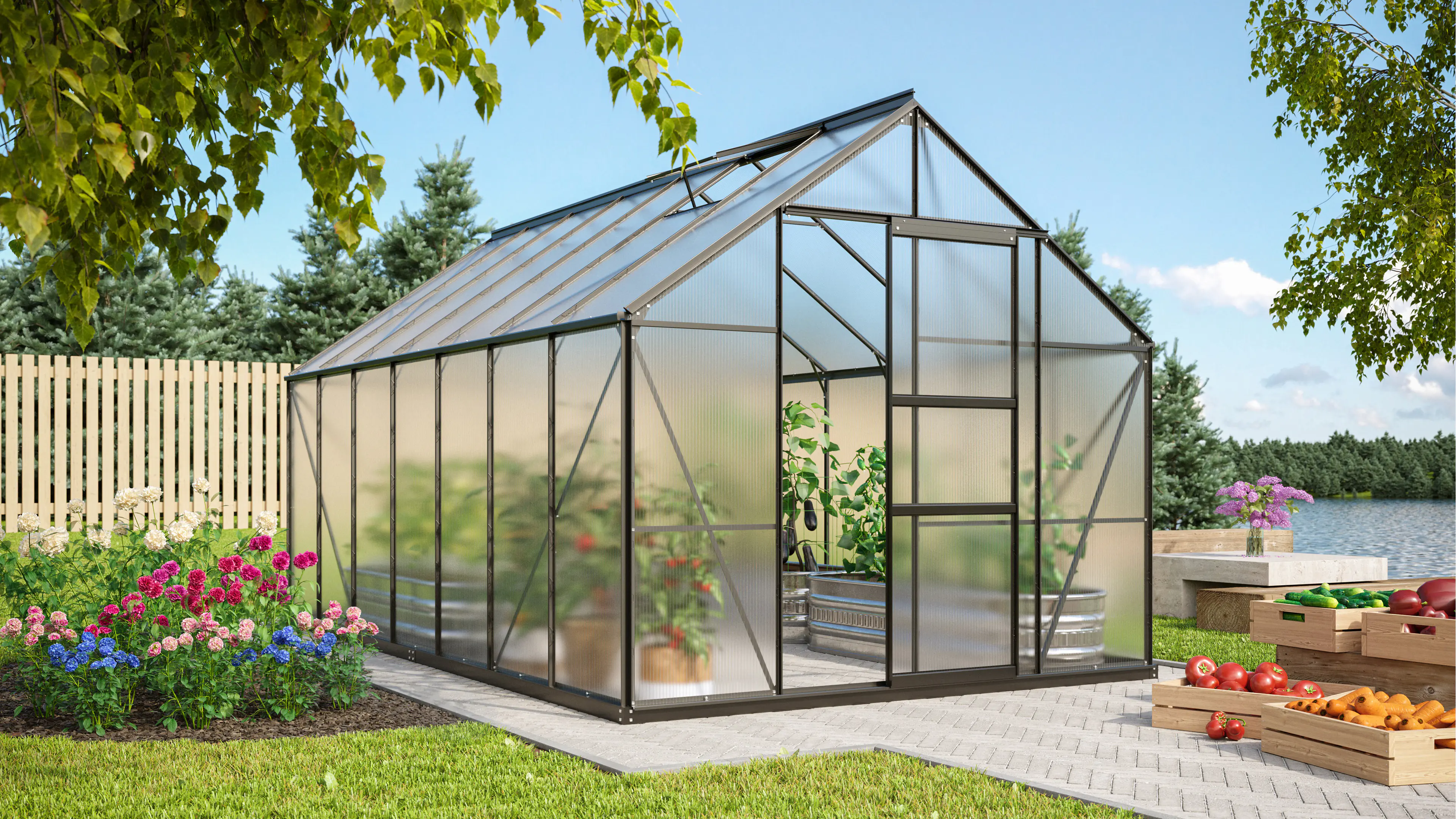 Vitavia Gewächshaus Merkur 11500 254 x 441 cm 4 mm HPK