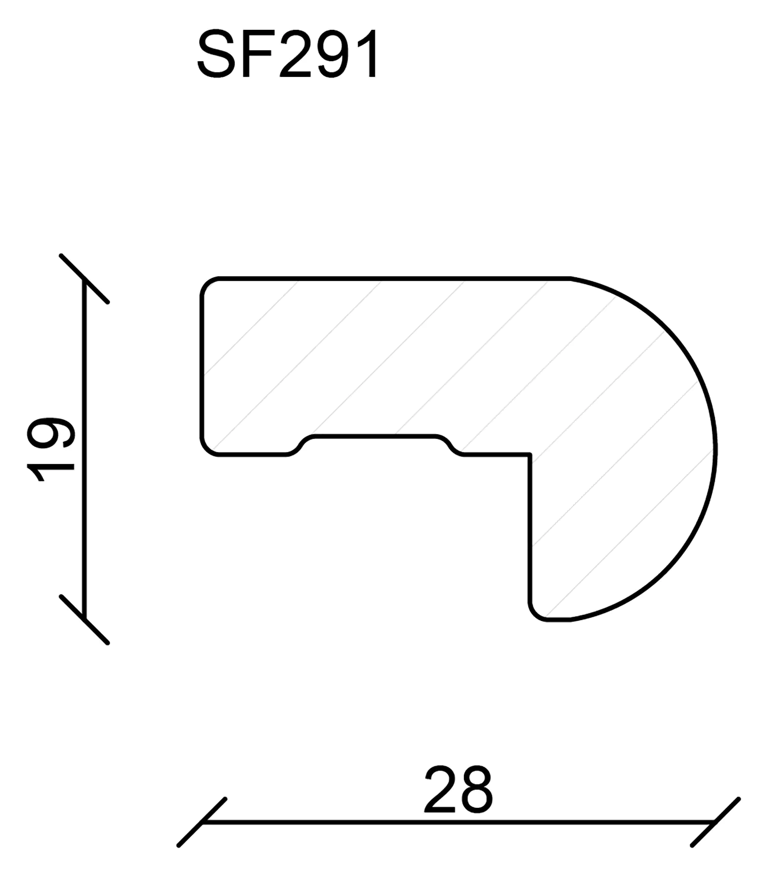 FN Neuhofer Profilleiste SF291 240 cm 28 x 19 mm Fichte/Kiefer