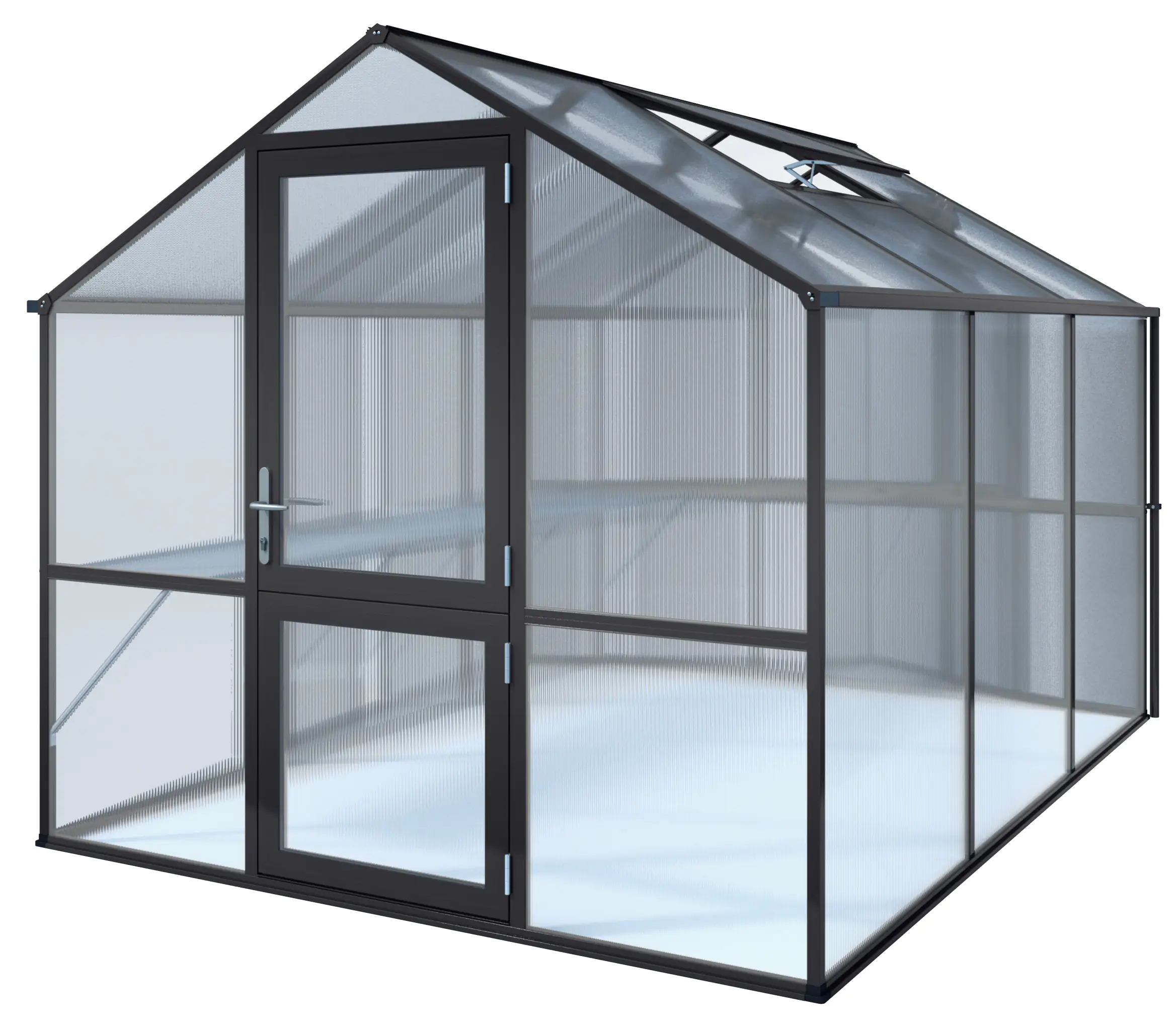 4260120342466_2 KGT Gewächshaus Rose III 3,23 x 2,33 x 2,15 m, anthrazit-grau