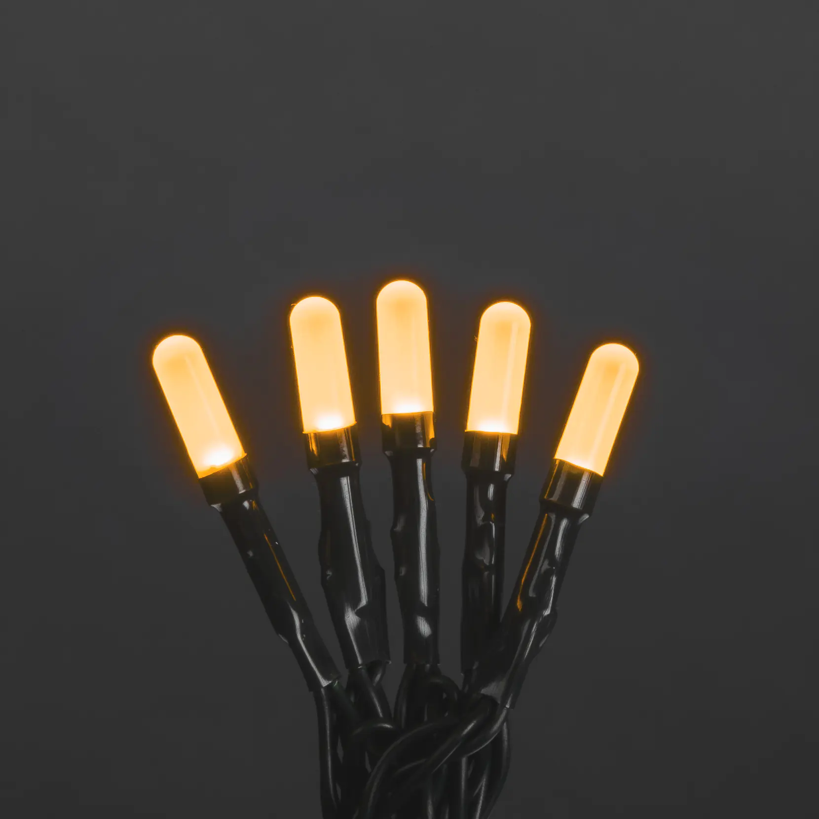 Konstsmide Micro LED Lichterkette slim frosted Innen 50 bernsteinfarbene Dioden 9,9 m